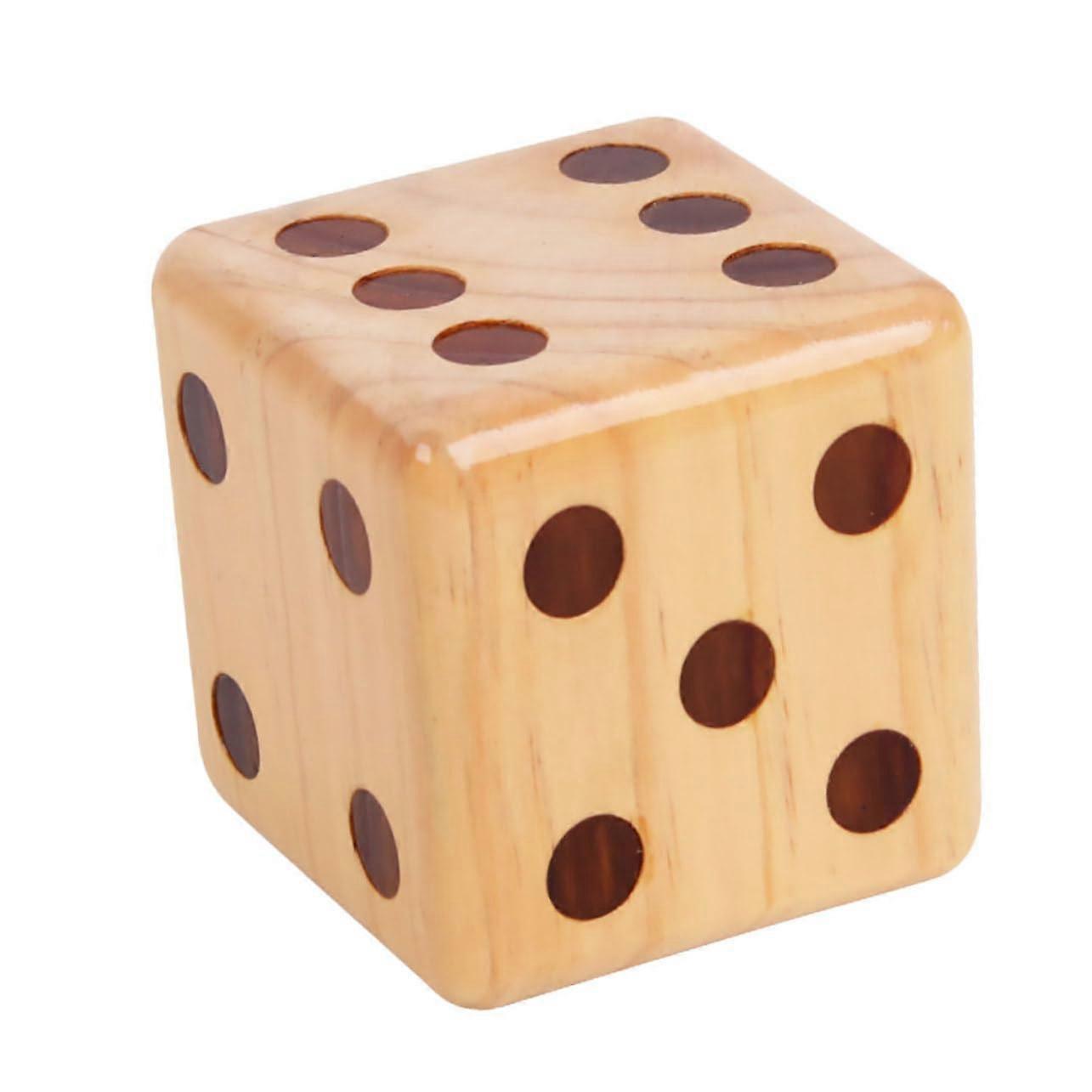1 piece wooden dice, solid wood dice for education, entertainment at home, school, bar or pub, color randomly painted, unpainted