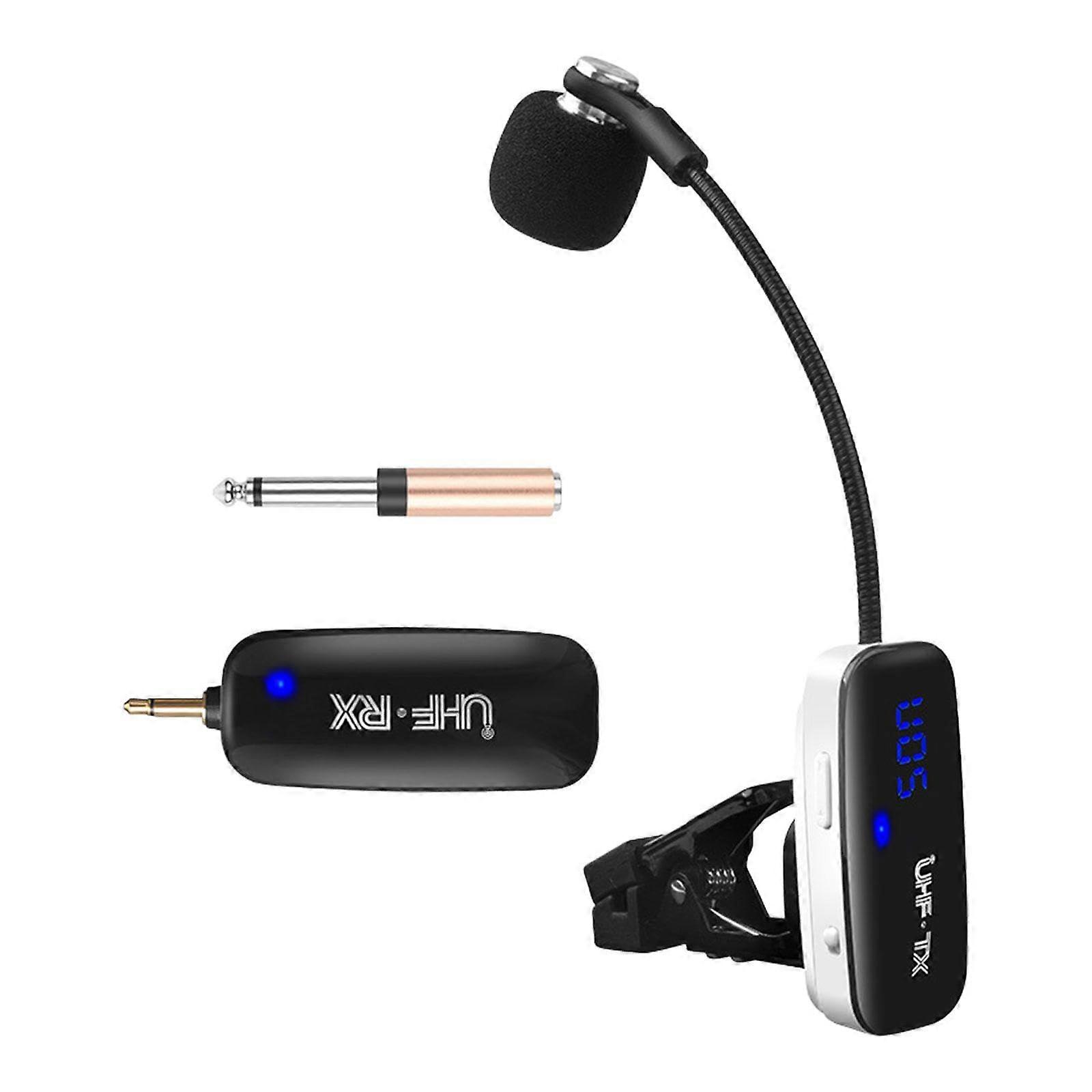 Saxophone Clip-On Microphone for Instrumental Recording, Compatible with Trumpets, Condenser Type, Ideal for Concerts