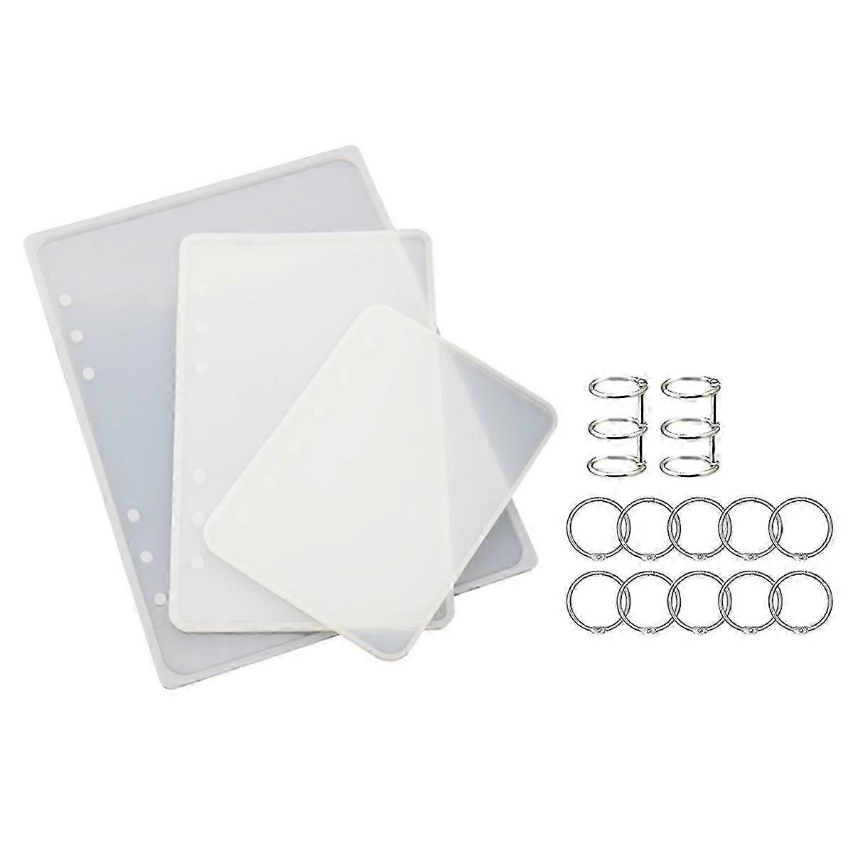 DIY Resin Molds for A5, A6, A7 Notebook Covers - Silicone UV Epoxy Molds for Creative Crafting & Custom Designs