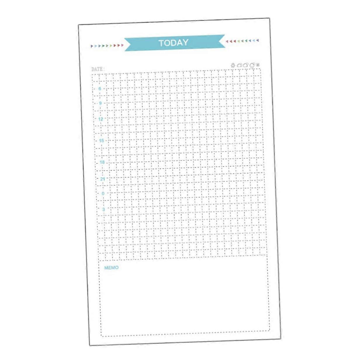 A5 6 Hole Grid Refill Paper 40 Sheets for Notebook Planner Diary Learning Organizer Work Compatible