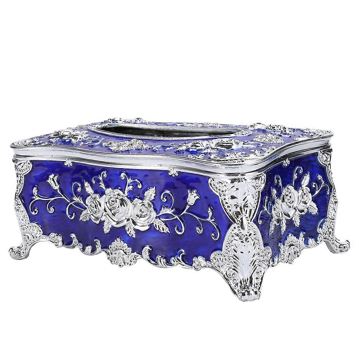 Napkin Holder European Style Napkin Case Rose Patterned Tissue Box