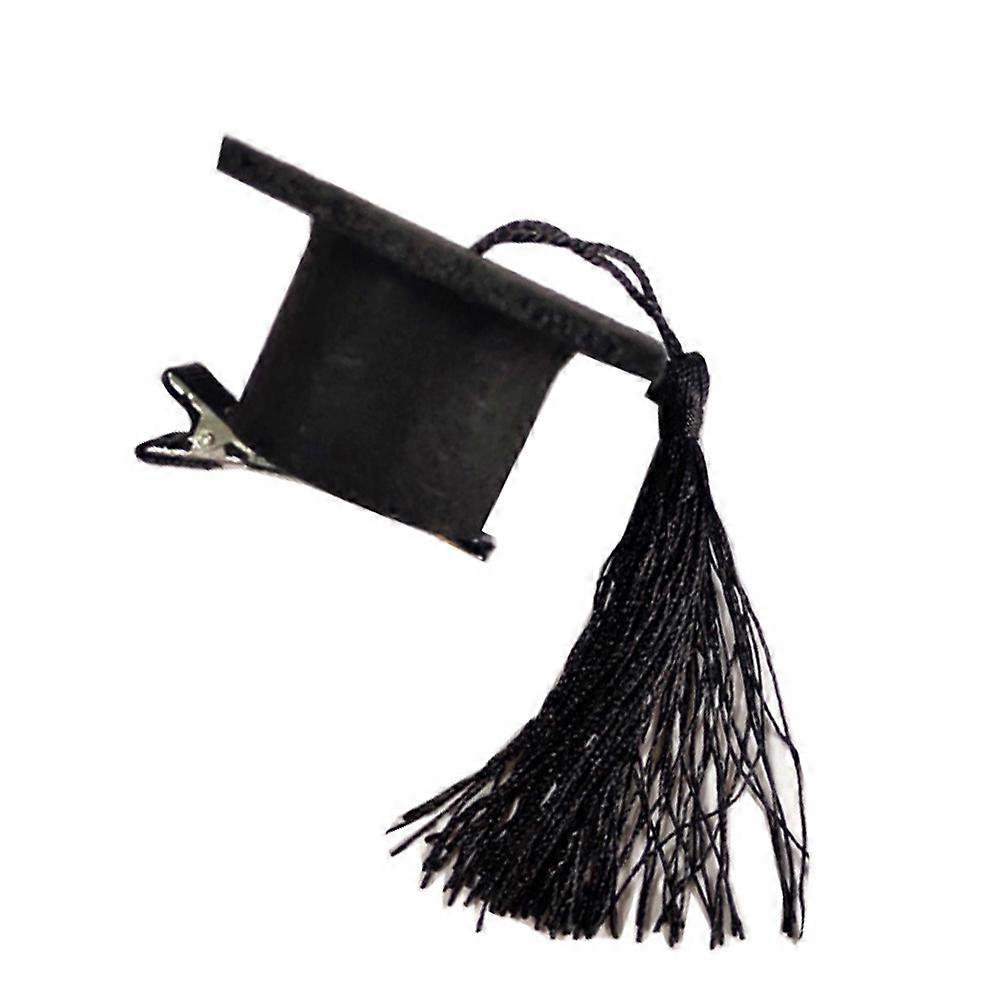 Graduation Hats Doctoral Head Piece Party Graduation Decorative Black 6x6x6cm 1Pack