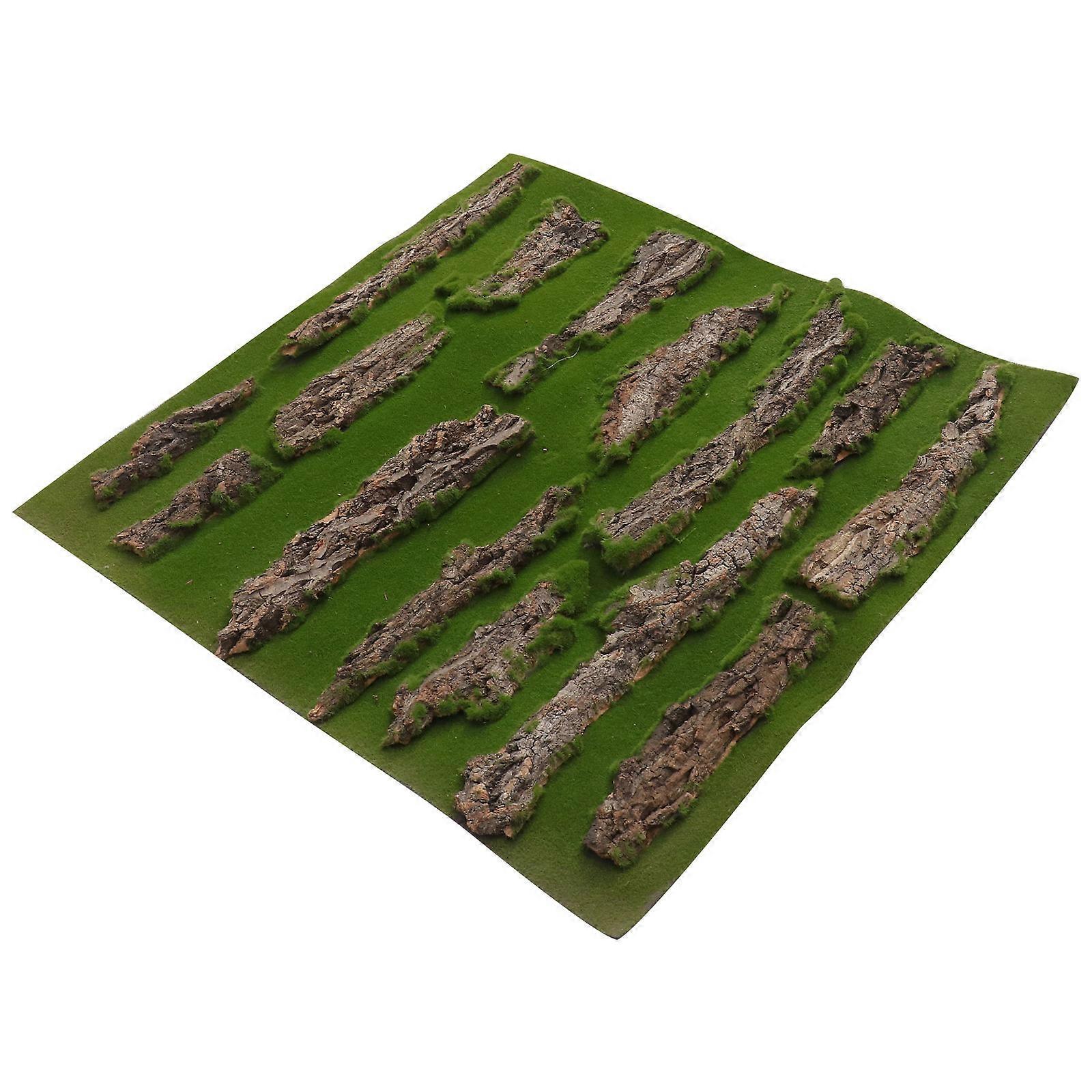 Silk Cloth Artificial Bark Decor Landscape Plant Ornament for Home Decor Green Reusable 1Set