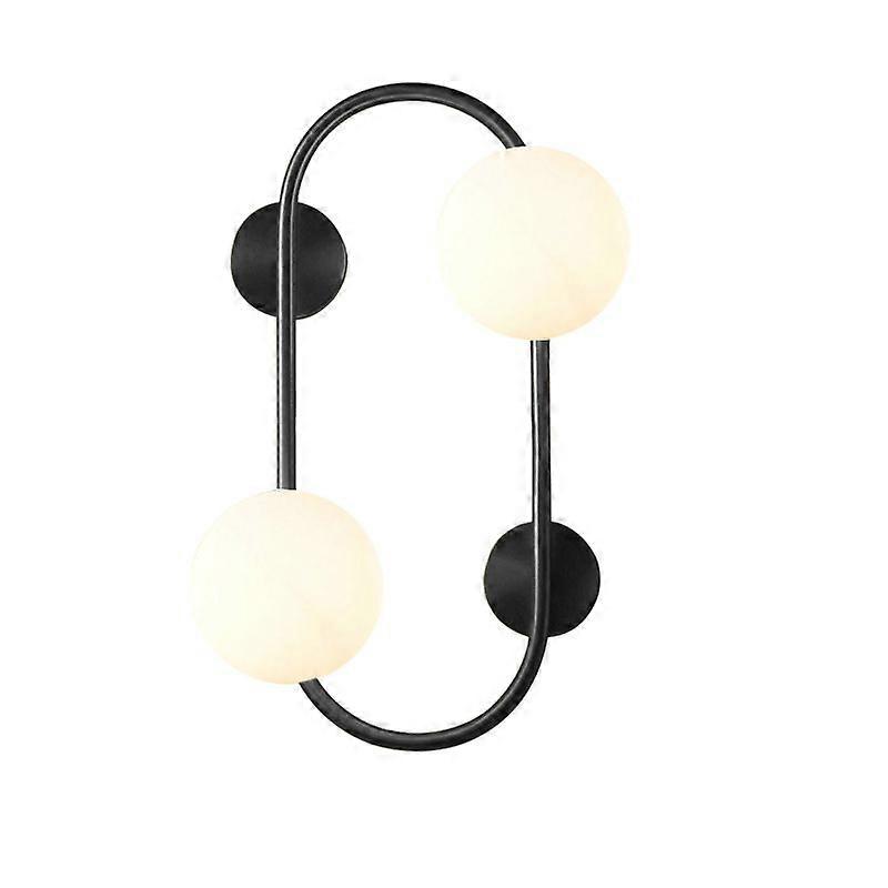 glaskula led mässing vägglampor modernt vardagsrum sovrum säng vägg lampett hotell trappa heminredning inomhus belysning