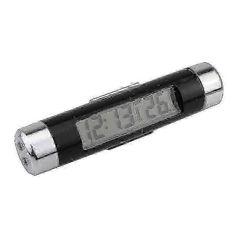 2025 Latest Model Car thermometer, night light clock, car air outlet clock, two
