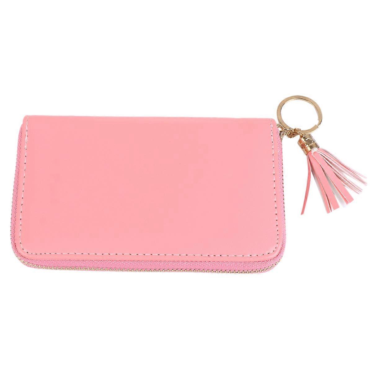 Nail Art Stamping Plate Organizer Bag Made of for Practical Use Pink