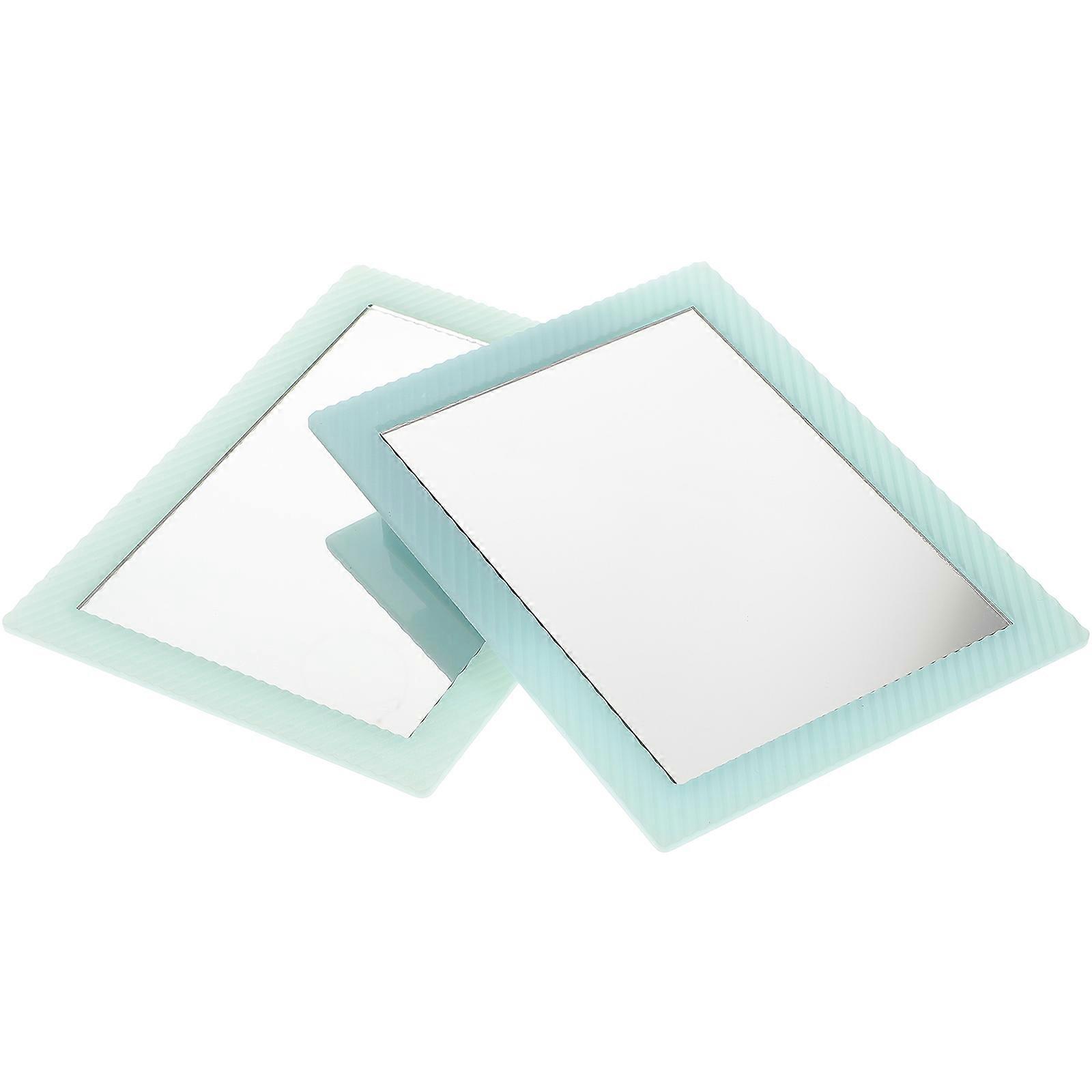 Portable Makeup Mirror Compact Dressing Mirror for Daily Use 2Pcs