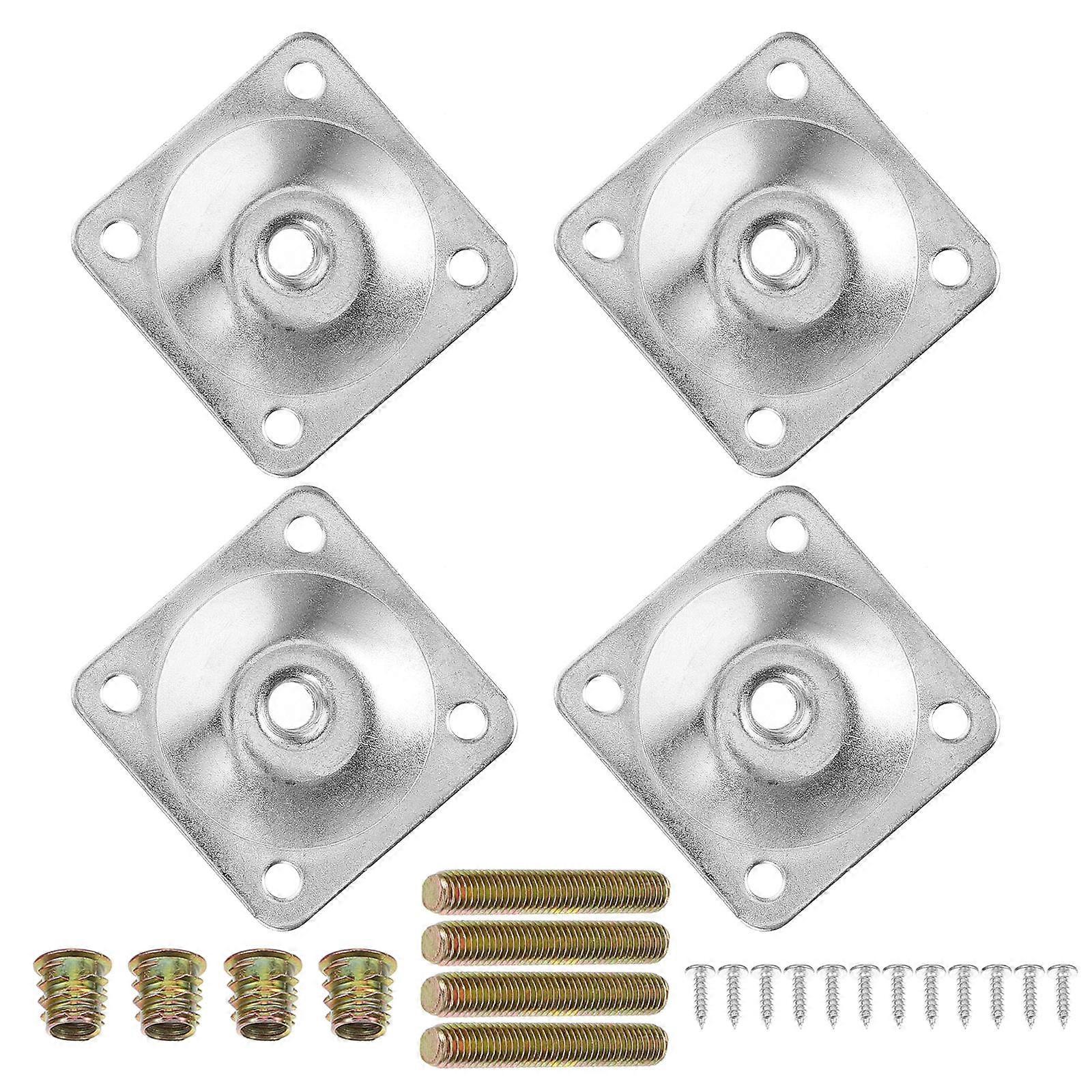 Table Leg Brackets Furniture Connector Furniture Maintenance Iron 1.9×1.9×0.1in 4 Sets