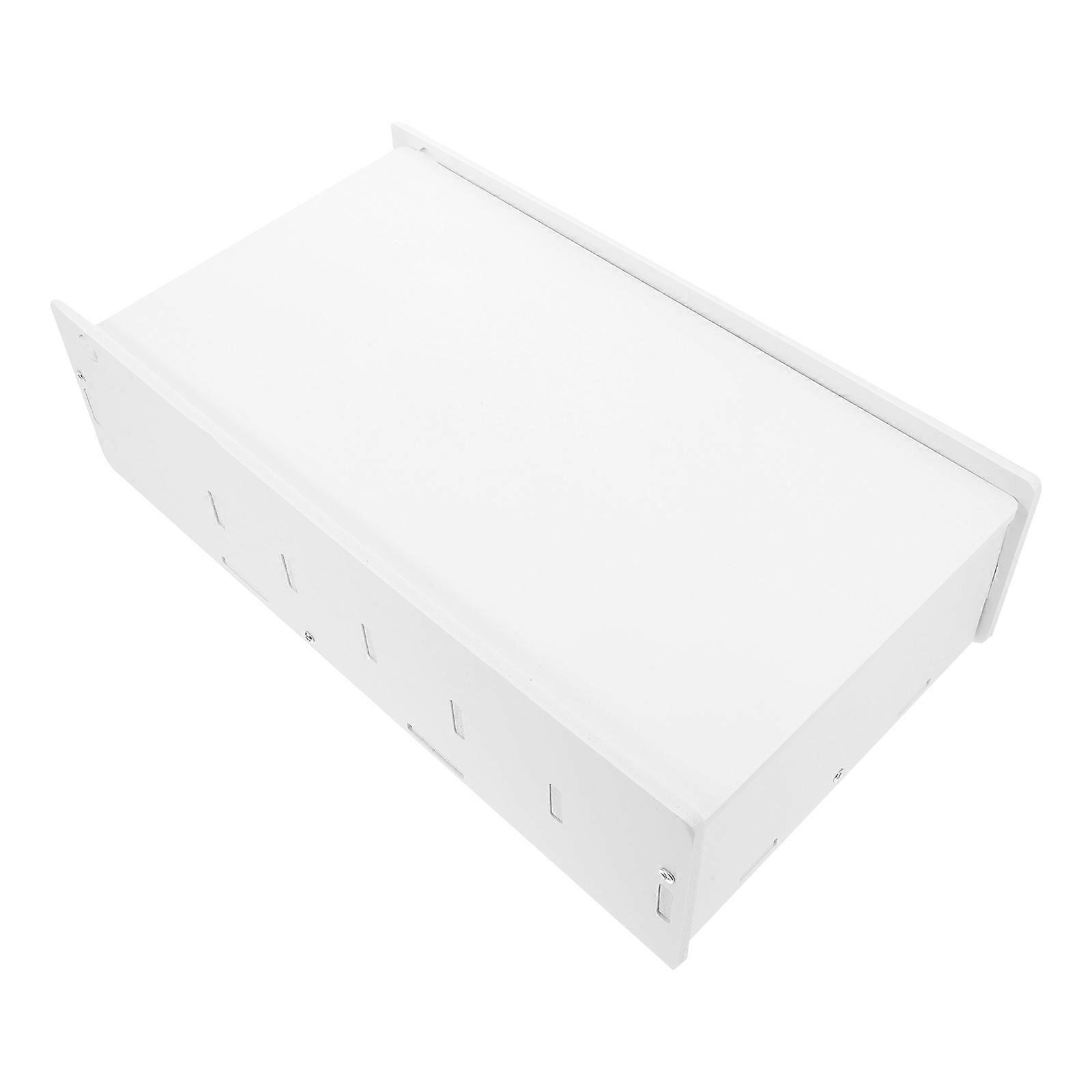 Portable Storage Box Organizer with Cover for Bill Currency Management in White PVC Material