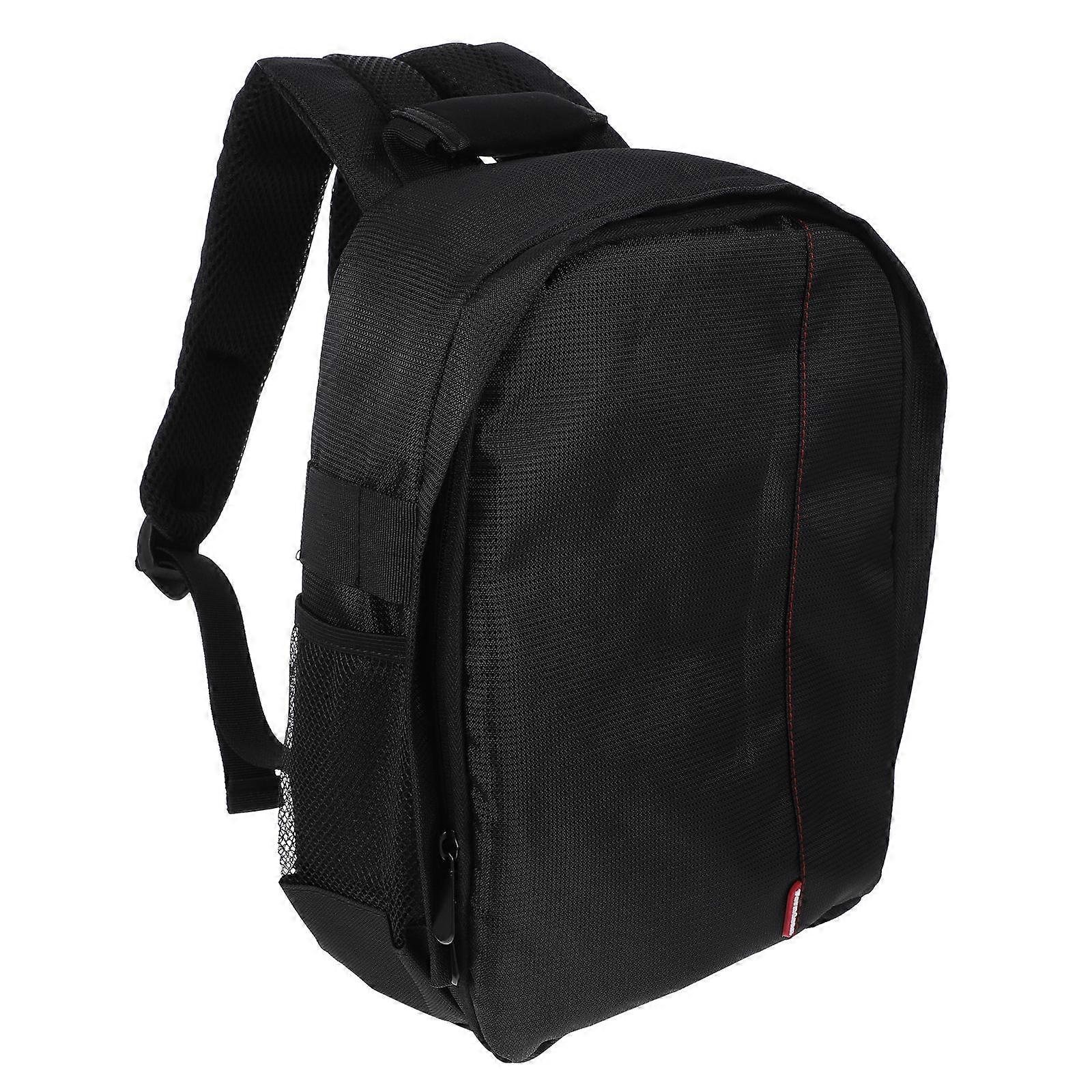 Red Camera Backpack for DSLR Made of Water Resistant Nylon with Adjustable Dividers and Breathable