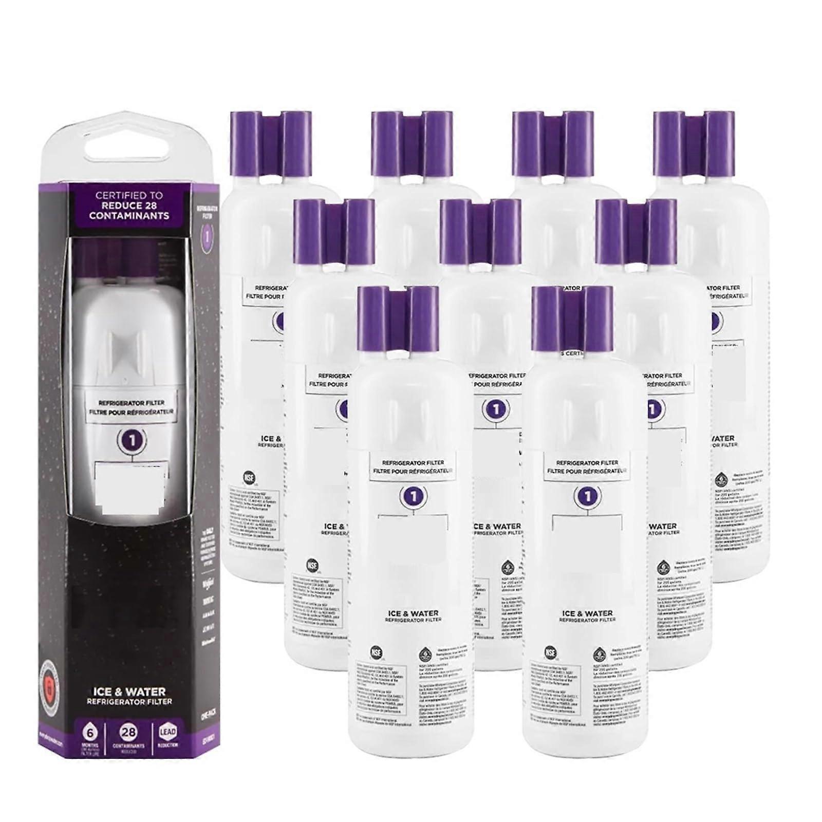 the refrigerator water filter, compatible with Whirlpool, EDR1RXD1, W10295370A, 9081, DropIn Filter 1, P8RFWB2L, P4RFWB (9pcs).
