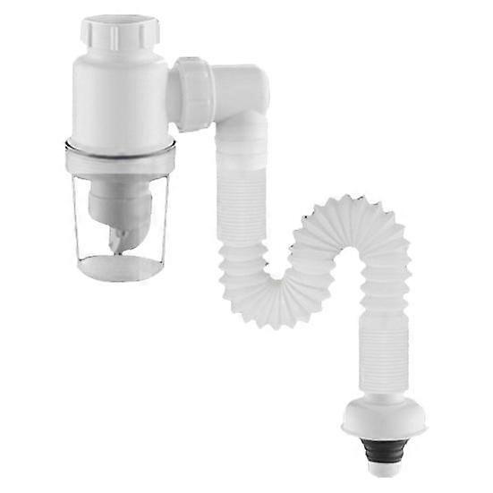 1 Set Sink Drain Pipe Easy Installation Odor Resistant Universal Sewer Pipe Kit for Bathroom Home Kitchen