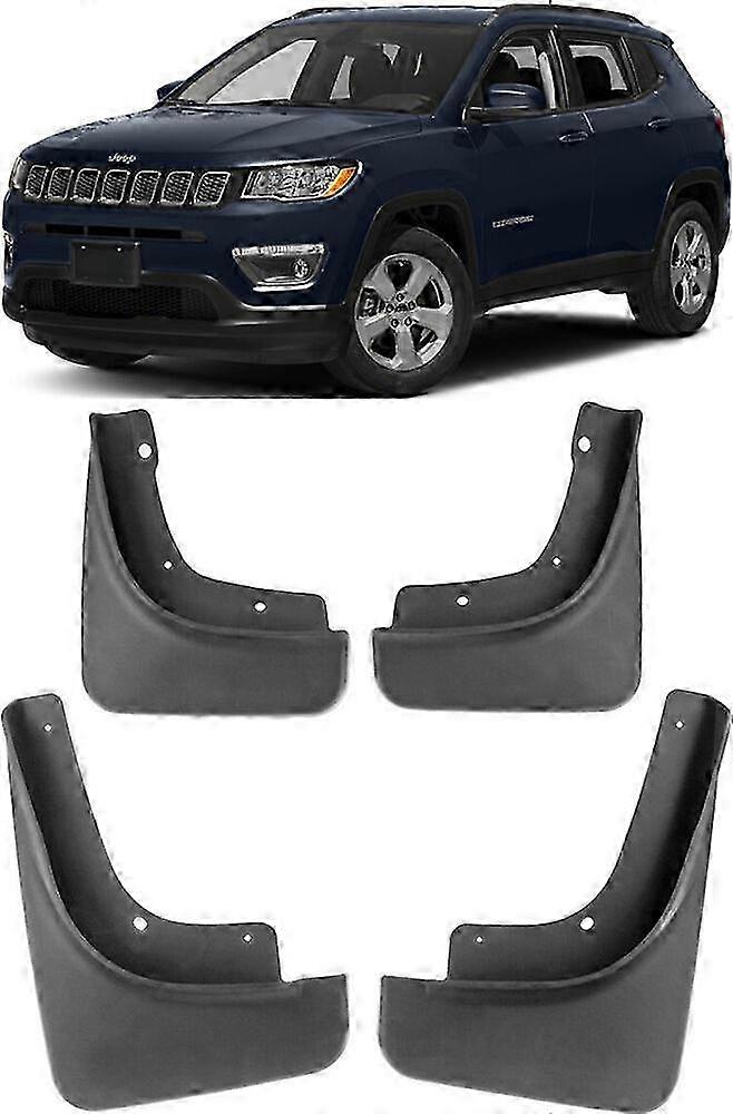 2025 Front & Rear Molded Splash Guards Mud Flaps For 2017-2024 Jeep Compass