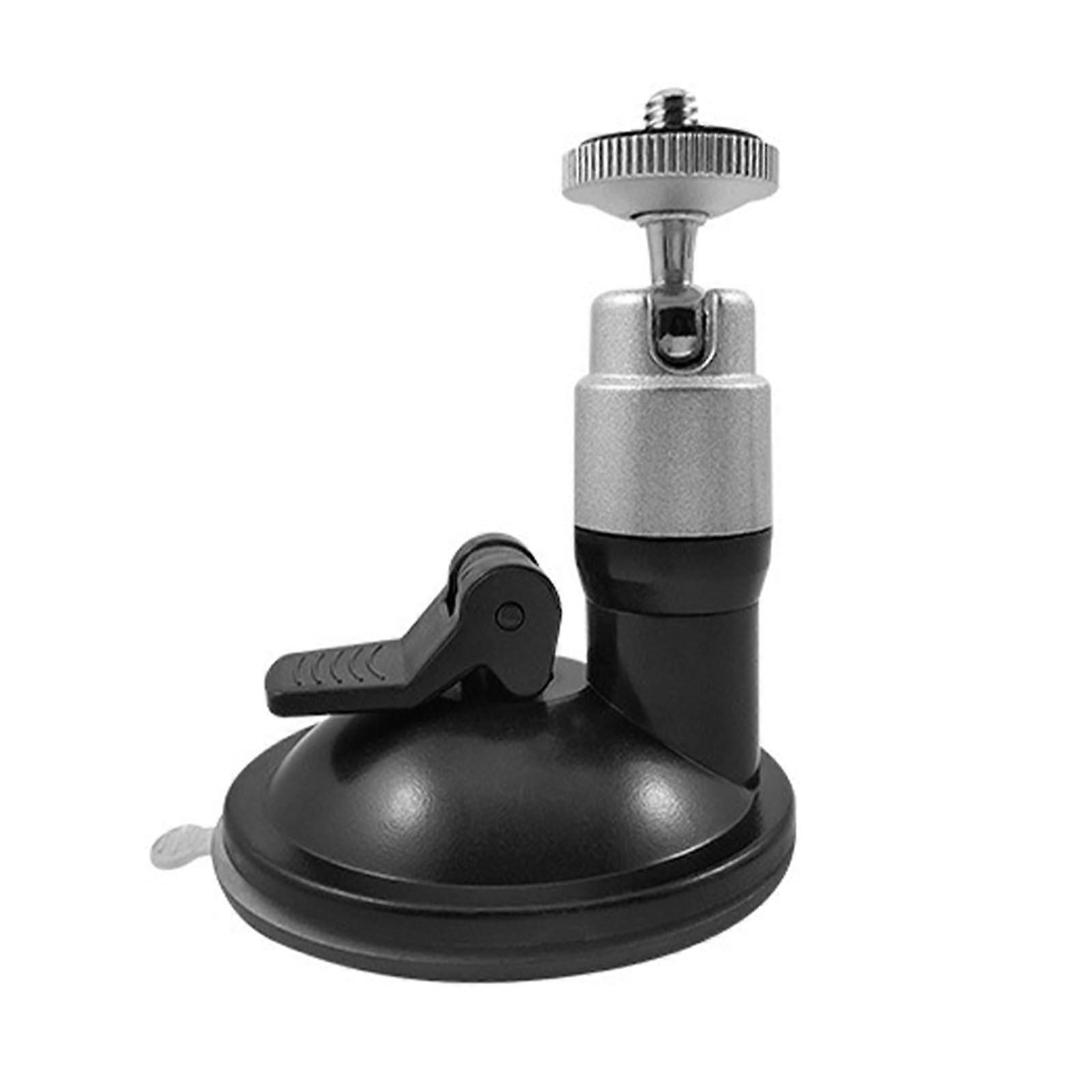 Adjustable Suction Cup Car Mount With 1/4-Inch Screw, Camera Mount For Action/Sport Cameras, Easy Install, Silver