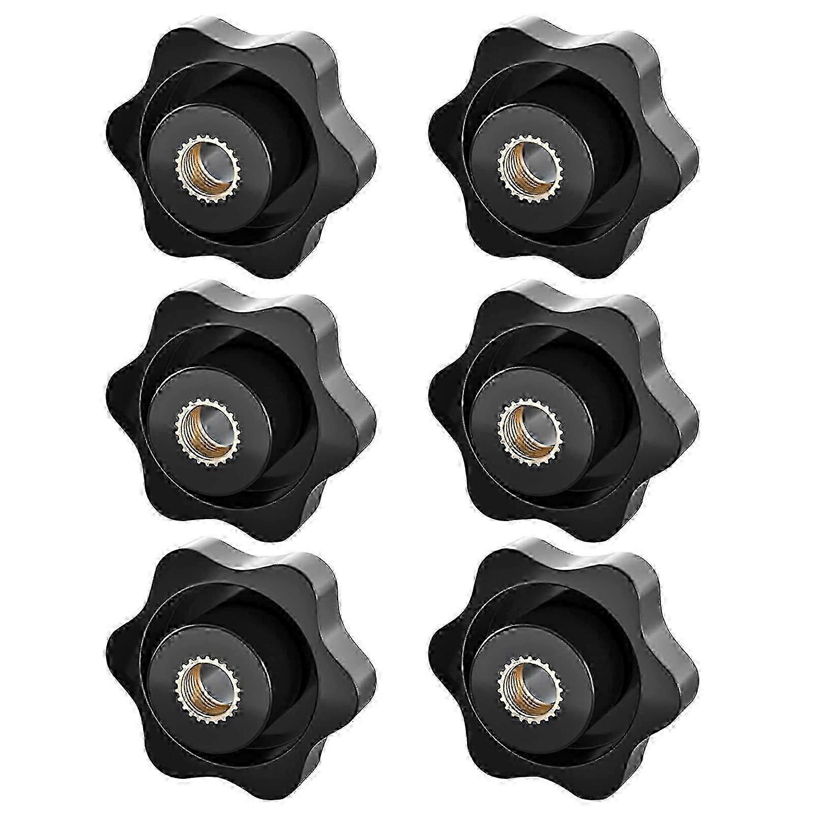 M8 Clamping Knob with Star Nut and Knurled Thread for Mechanical, Furniture, and Electronic Equipment