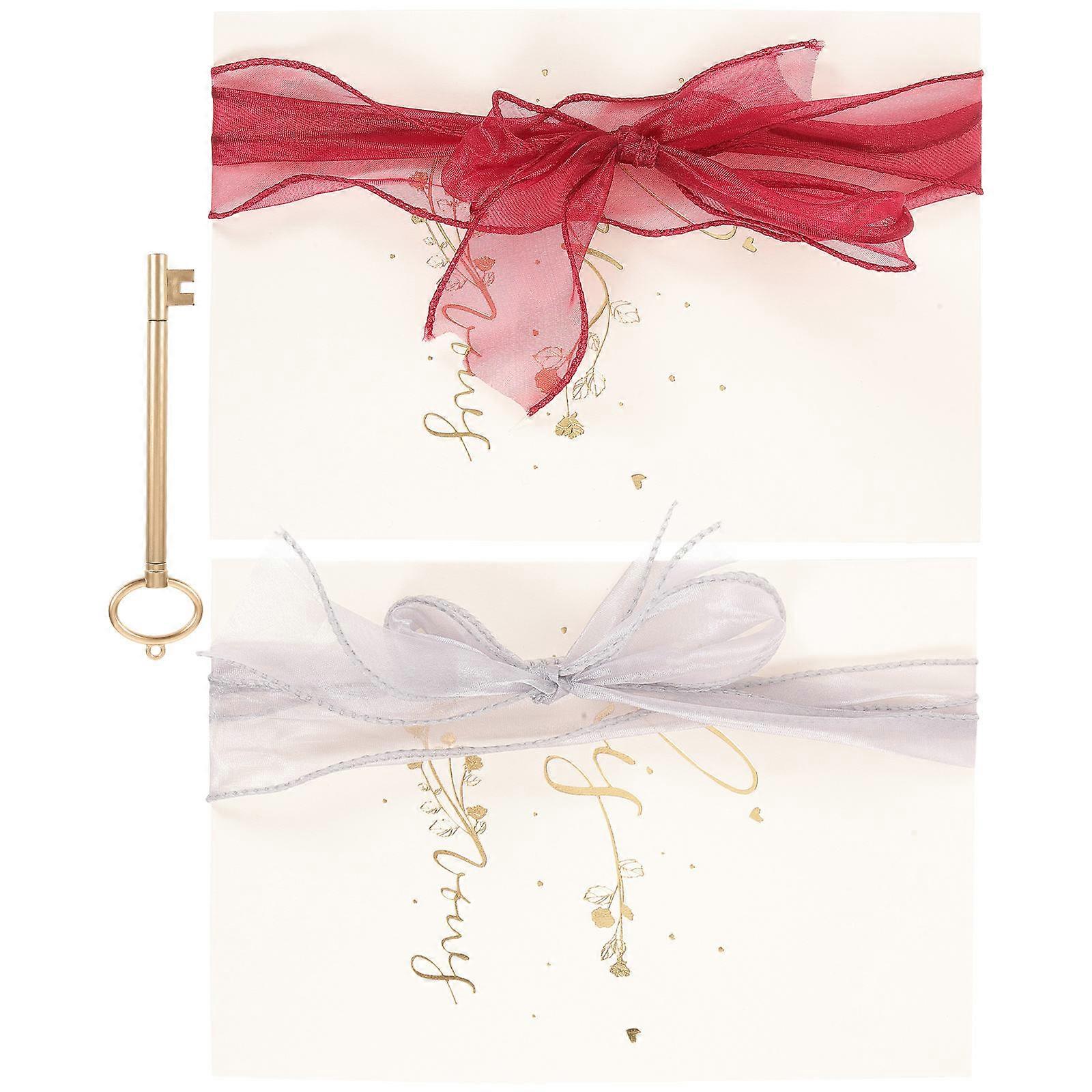 Wedding Vow Cards 2Set For Couples In Assorted Color With Delicate Design For Bridal Shower And Wedding Banquets
