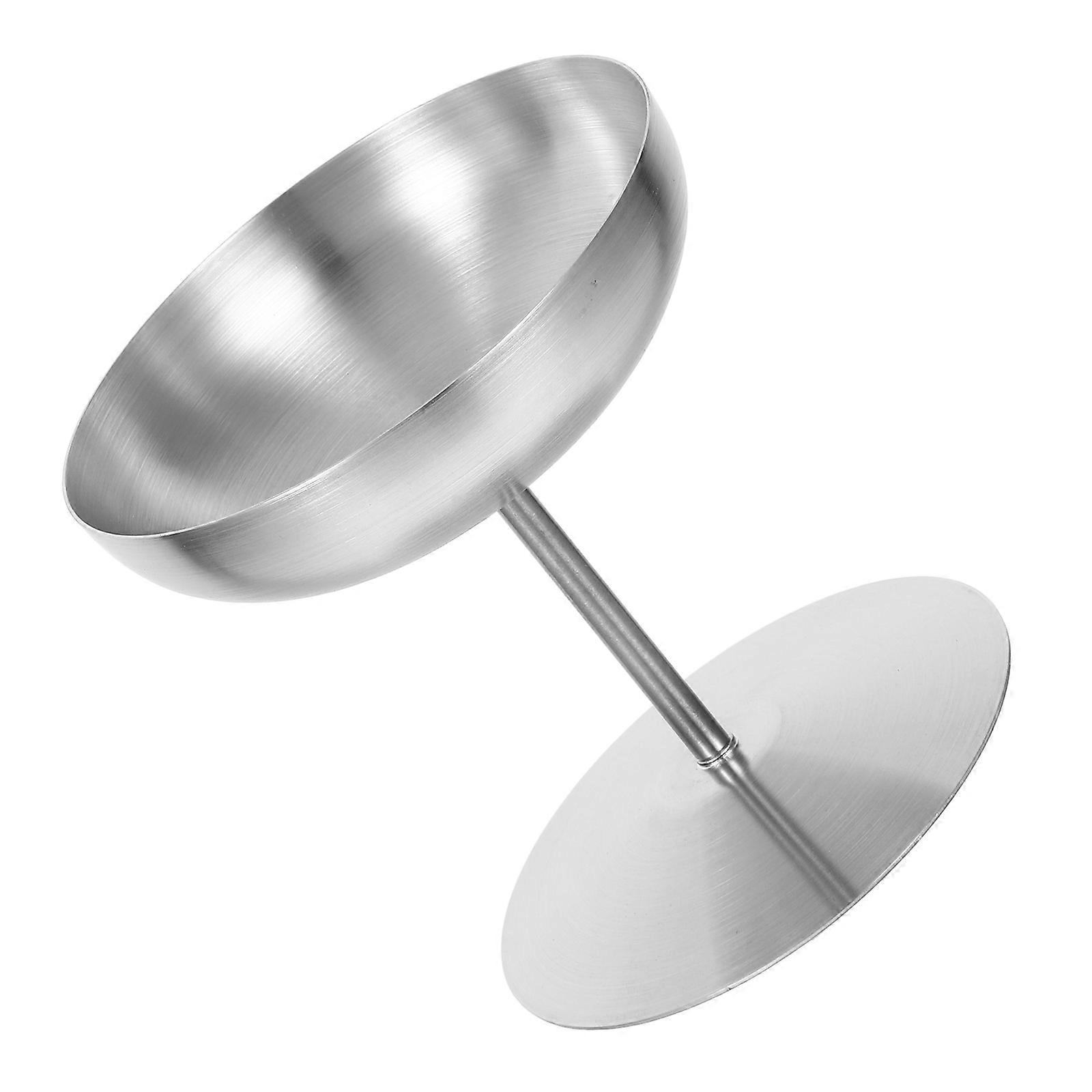 Stainless Steel Ice Cream Holder with Base Multi Use Footed Dessert Cup for Ice Cream, Pudding, Yogurt, and Smoothies Easy to Clean Silver