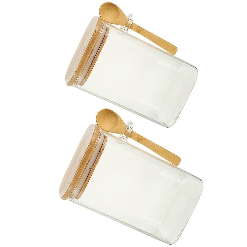 Transparent Glass Jar for Storage with Good Sealing Performance and Premium Quality 2 Sets