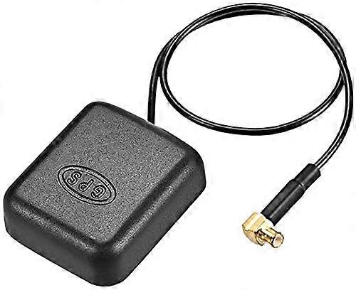 XYWHPGV Active GPS Antenna with MCX Connector, 90 Degree, 28 dB Gain, 0.85m Cable, Magnetic Base, Compatible with GPS Devices