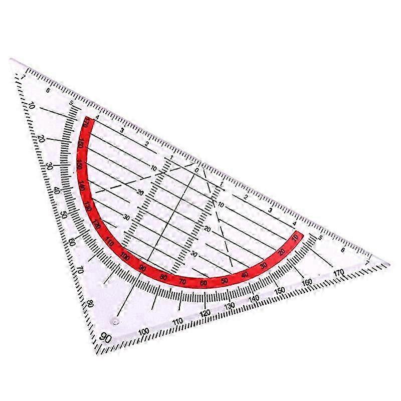 Functional Plastic Triangle Ruler Set for Kids - 2-Piece Measurement Angle Tools for Patchwork & School Stationery Supplies