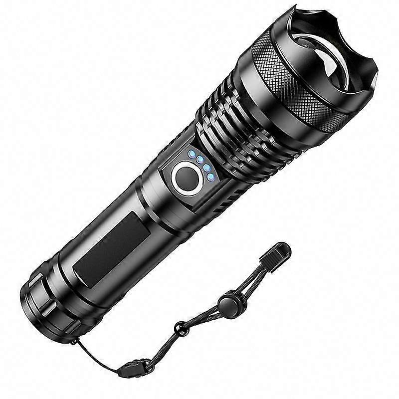 Super Bright Rechargeable Zoomable LED Tactical Flashlight - 16.7x3.4cm