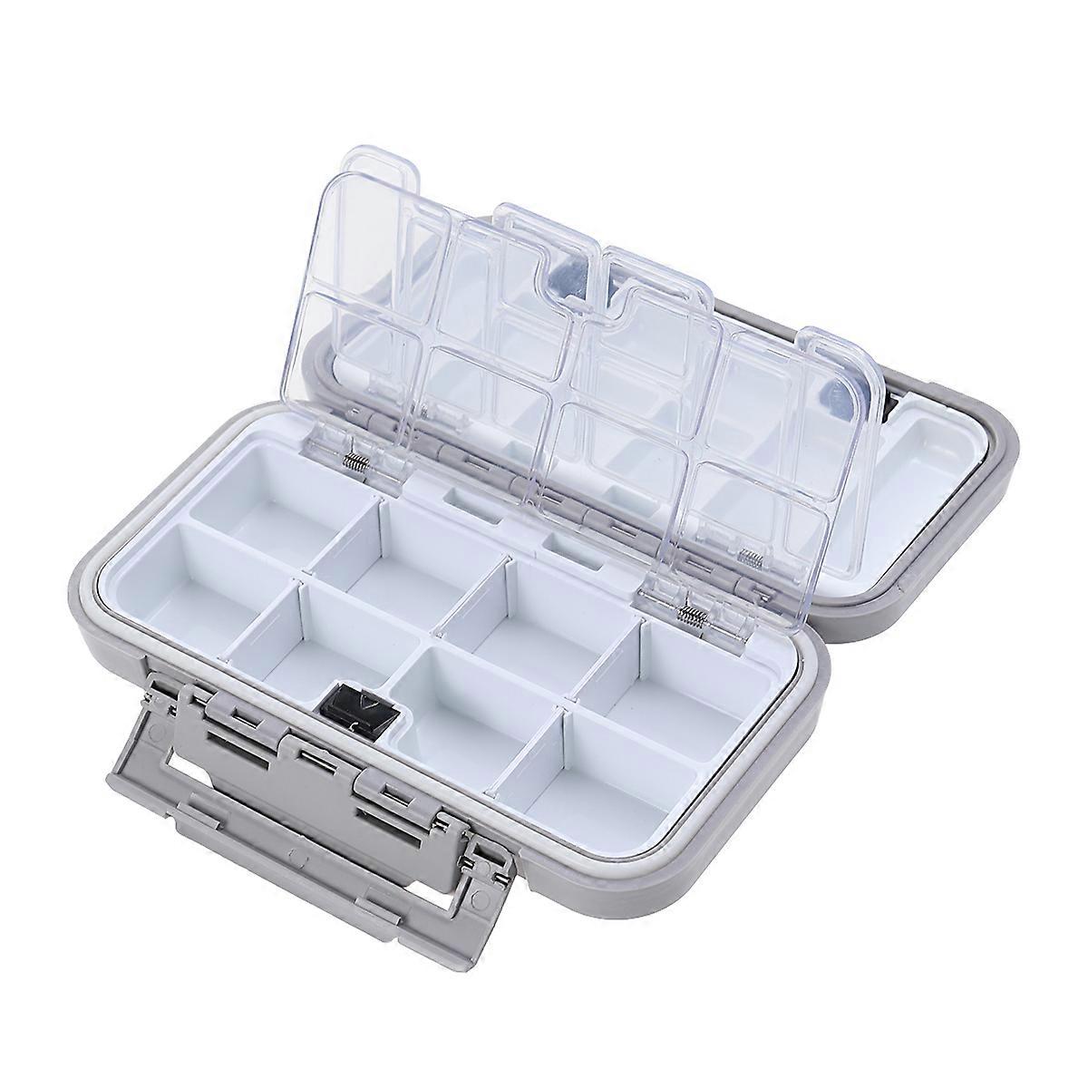 Fishing Hook Box with High Strength ABS Case and Waterproof Silicone Ring for Small Accessories Storage 7.8x5.1x2.4 inches