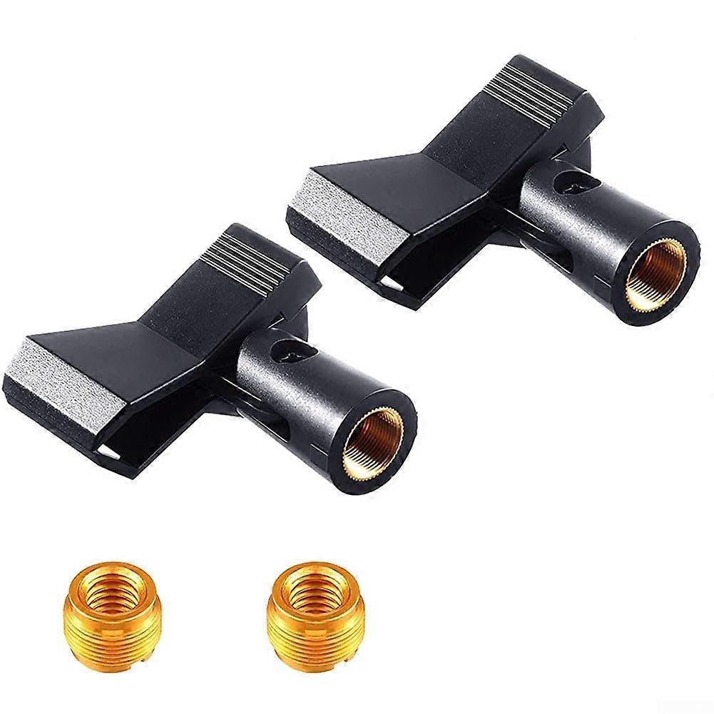 Twin Pack Adjustable Microphone Clips for Stability and Flexibility During Use