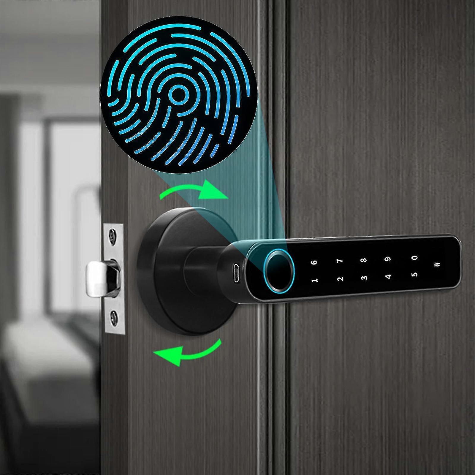 3 In 1 Smart Door Lock, Keyless Fingerprint,password Lock,easy Install, Keyless Entry Front Door Lock With Fingerprint,great For Home, Apartment, Hote