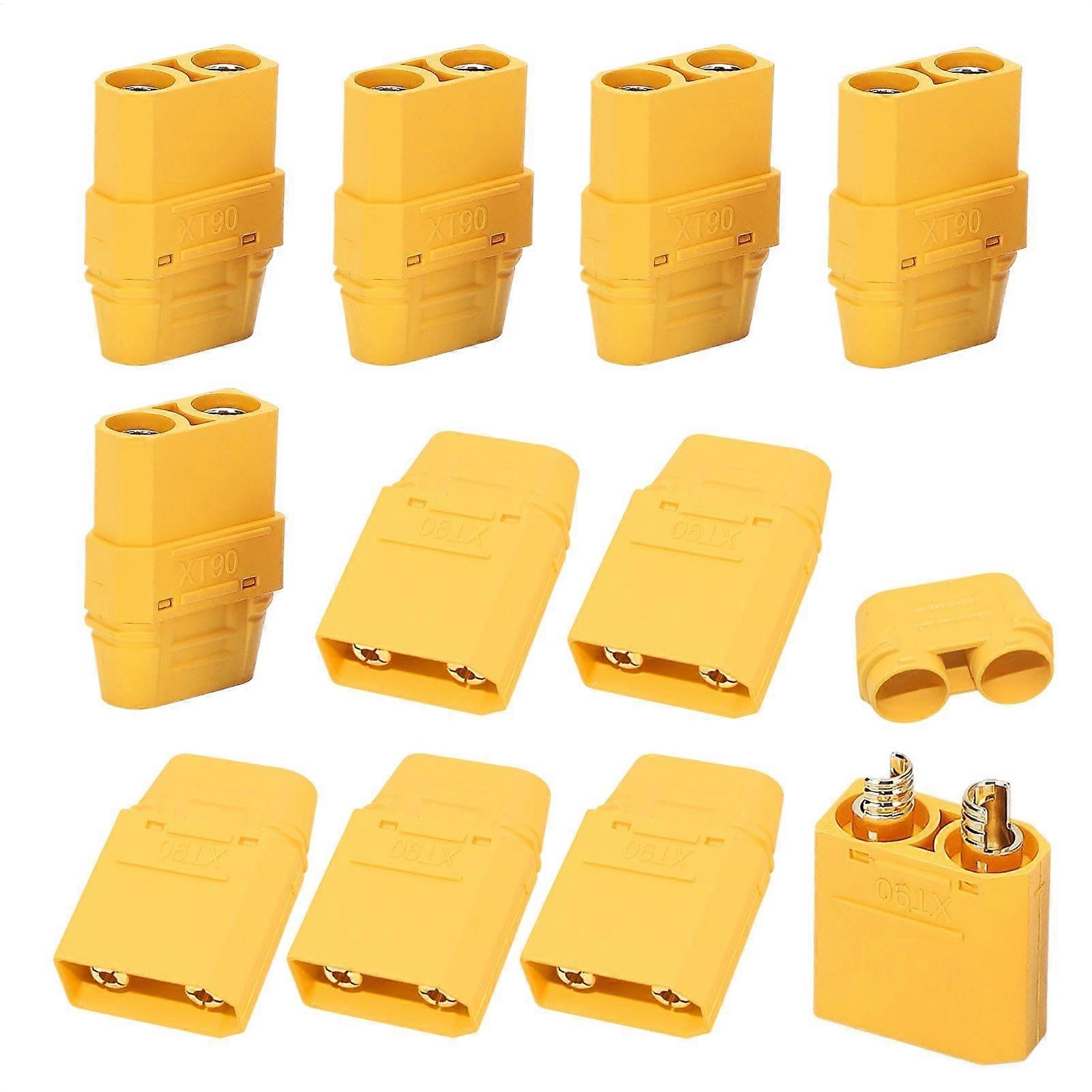 XT90 Male Female Adapter Set | 5 Pairs XT90 Bullet Connectors for Home, Motors, and Electrical Applications