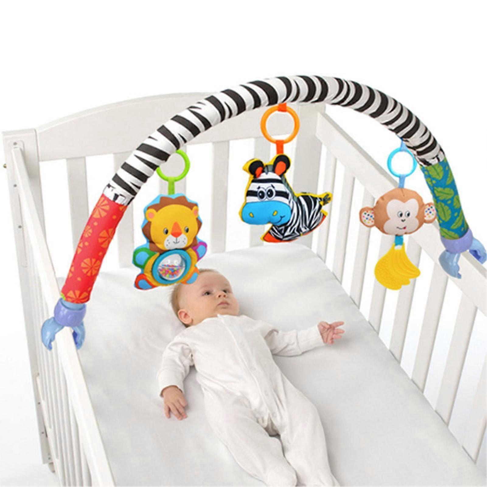 Baby Arch Toy Play Arch Toy for Pram Bed Clip on Cot Activity Bar Musical Sensory Suspension Crib Arch Toy with Rattle