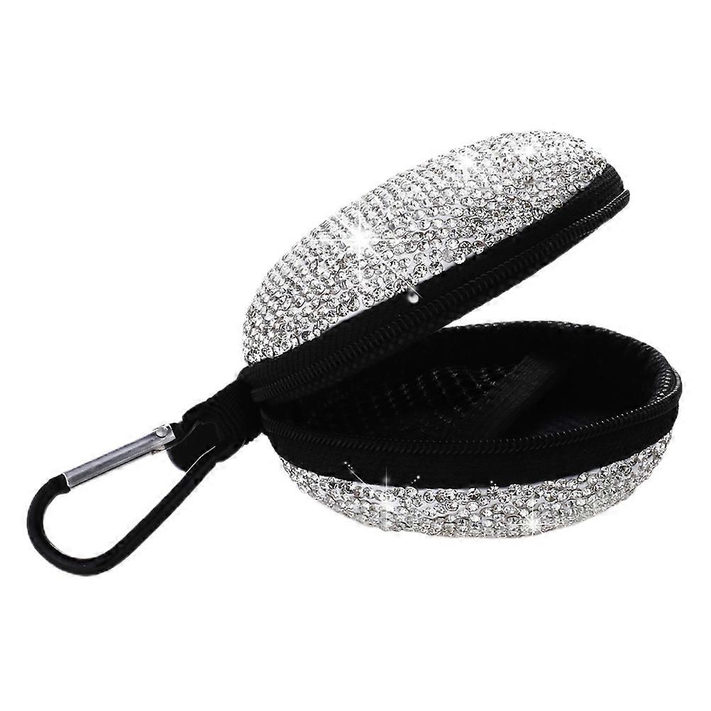 Shiny Earphone Storage Case for Data Cables Keys Accessories Compact Lightweight Travel Organizer for Business and Daily Use