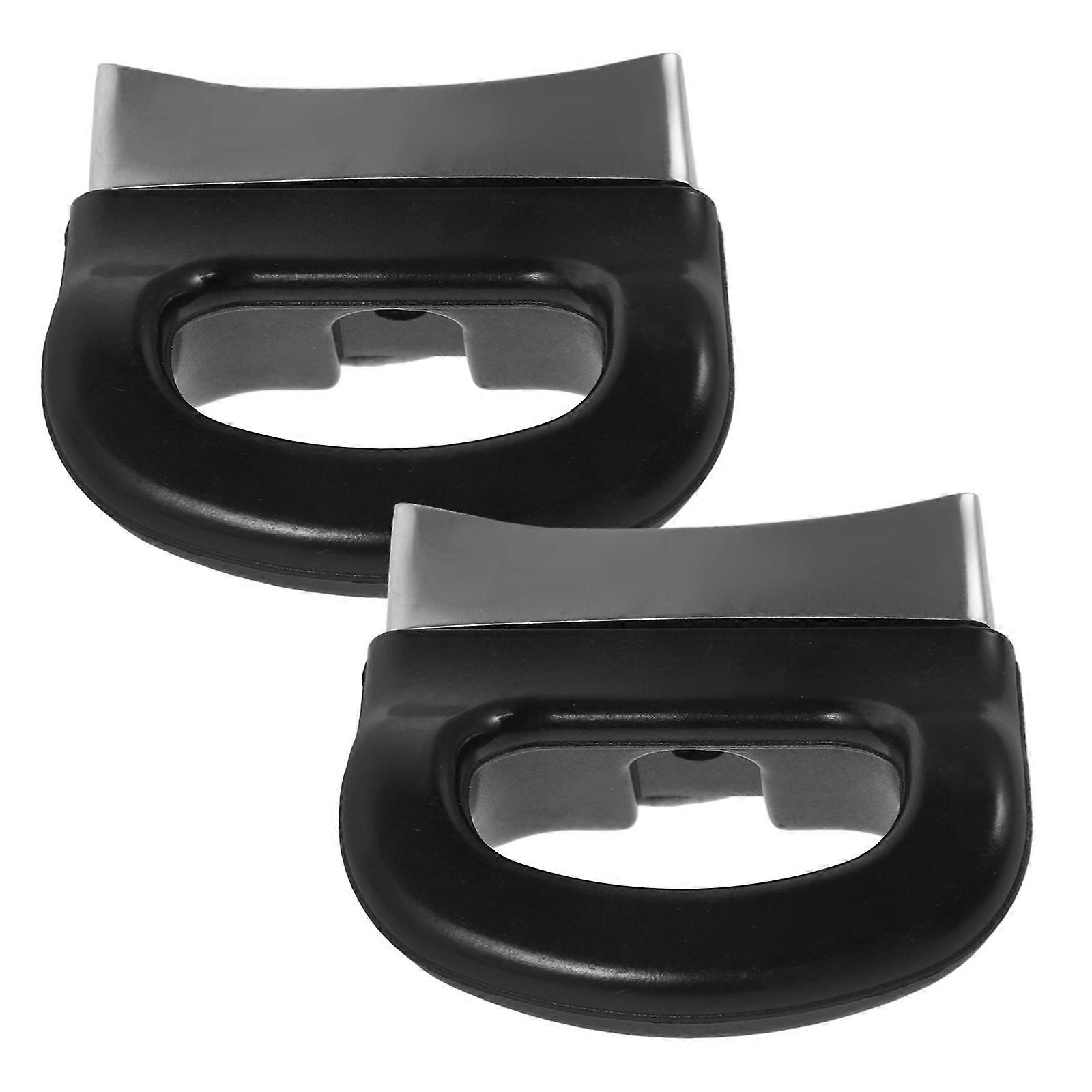 Detachable Pot Handle Replacement 2Pcs Ergonomic Design Black For Home Cooks Easy Usage