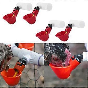 4Pcs Trinkbecher Zuchtausrüstung Automatische Wachtel Huhn Trinker Kunststoff Geflügel Wasser Trinkbecher Fütterung Bewässerung