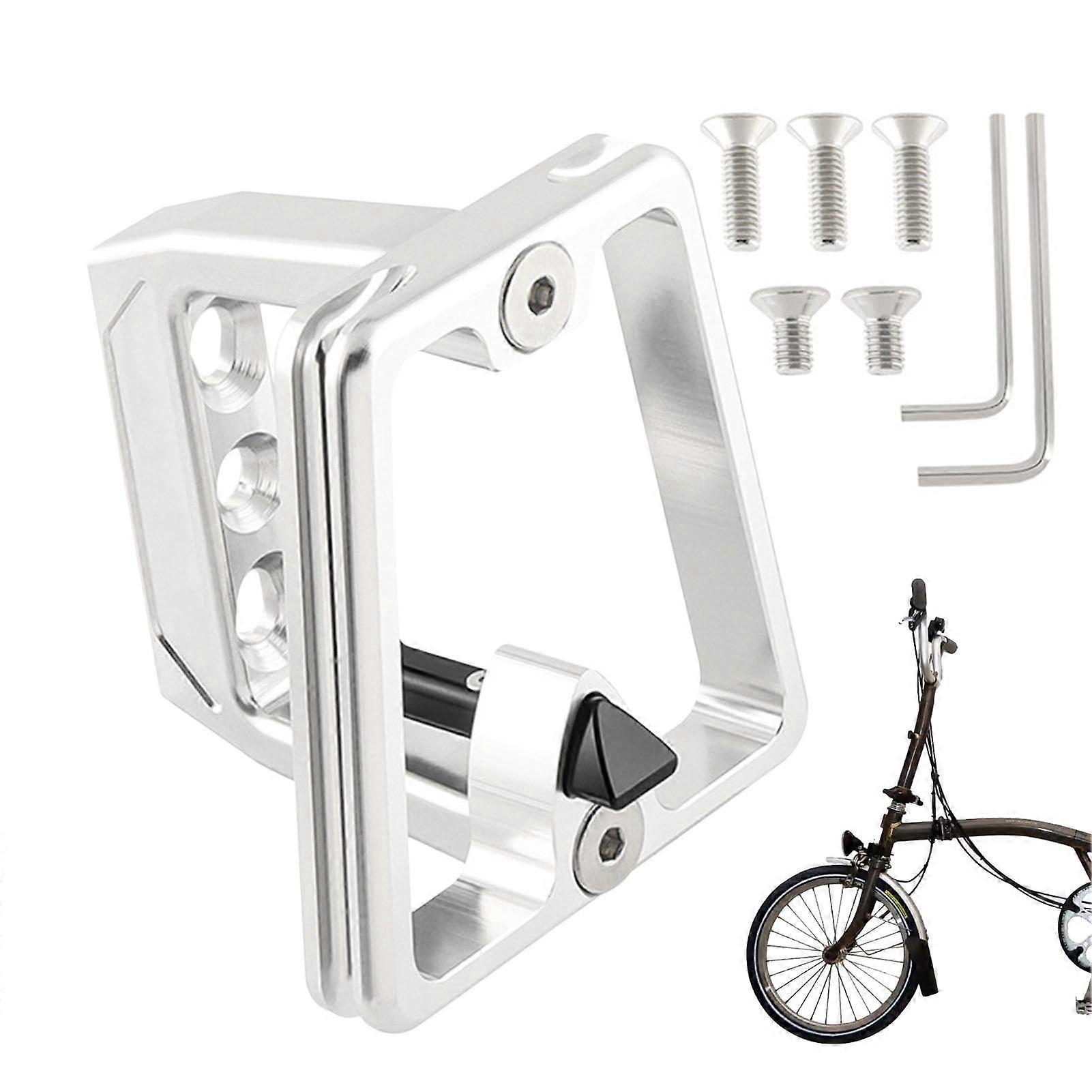 Folding Bag Holder for Travel, Aluminum Alloy, Impact Resistant Front Carrier Block, Silver, User-Friendly Design