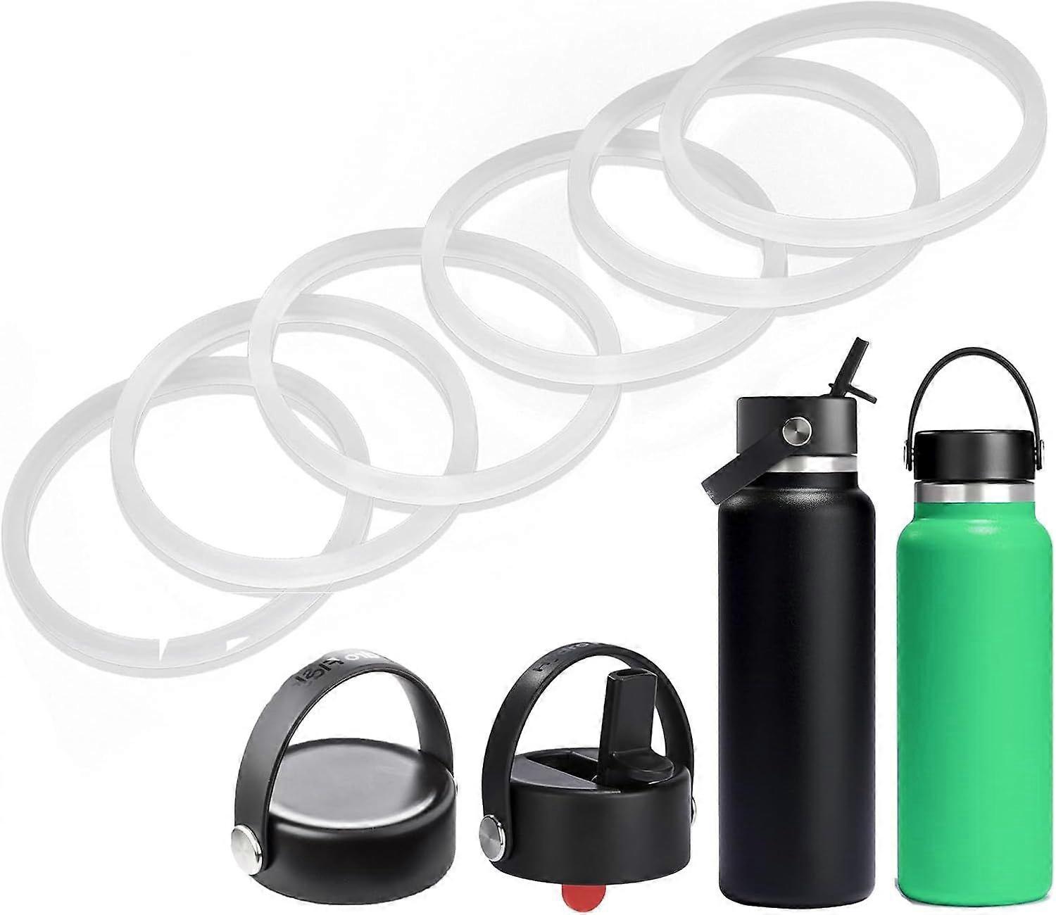 6 ks O kroužku pro víko HydroFlask se širokým hrdlem, gumové těsnění pro víko Hydroflask, vhodné pro výměnu těsnění Hydroflask