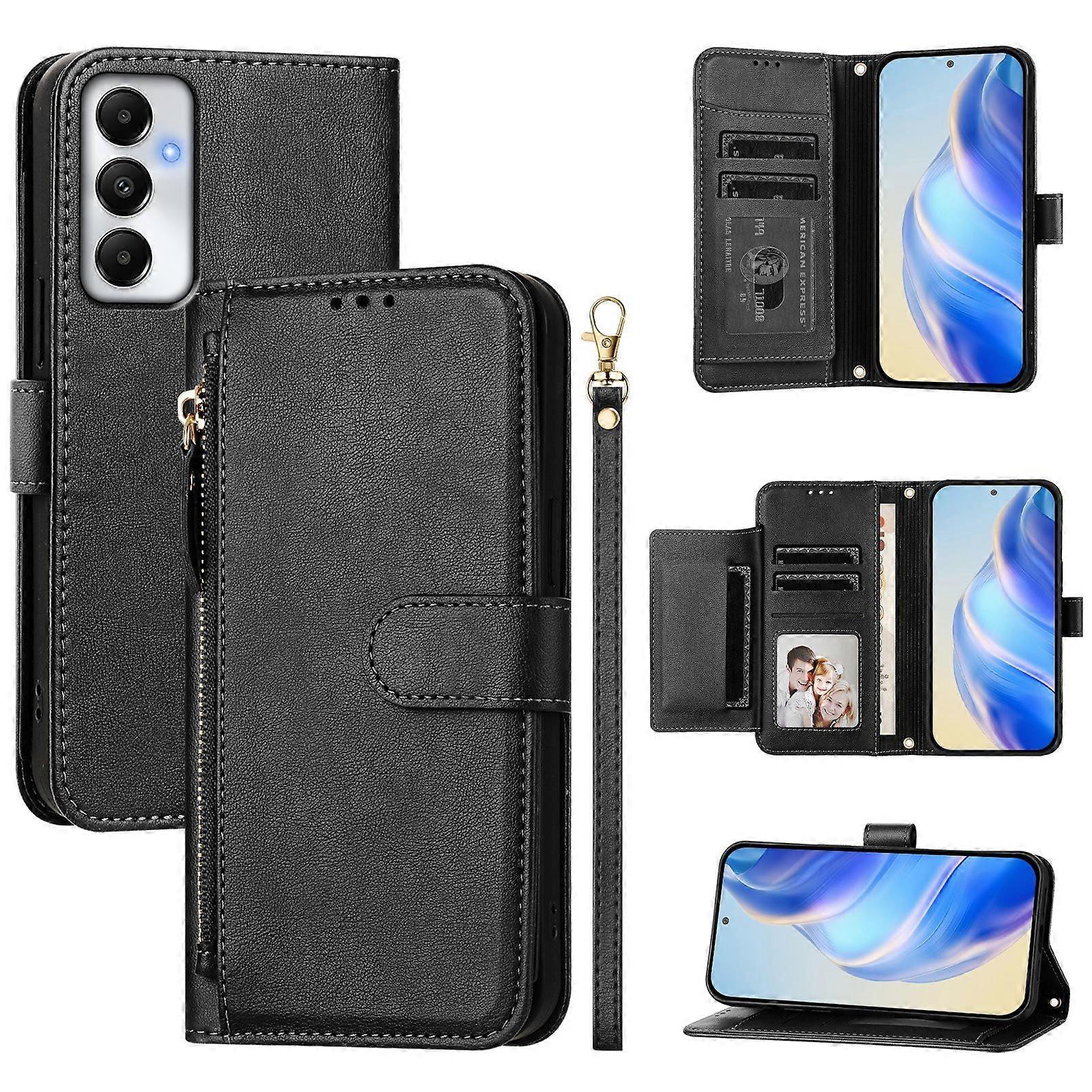 Flip Case for Samsung Galaxy A05S Protection Soft PU Leather Zipper Wallet Cover with Card Holder Compatible with Samsung Galaxy A05S