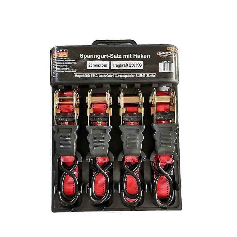 Tensioner tension width 25mm*4.5m long ratchet strap 4-piece set