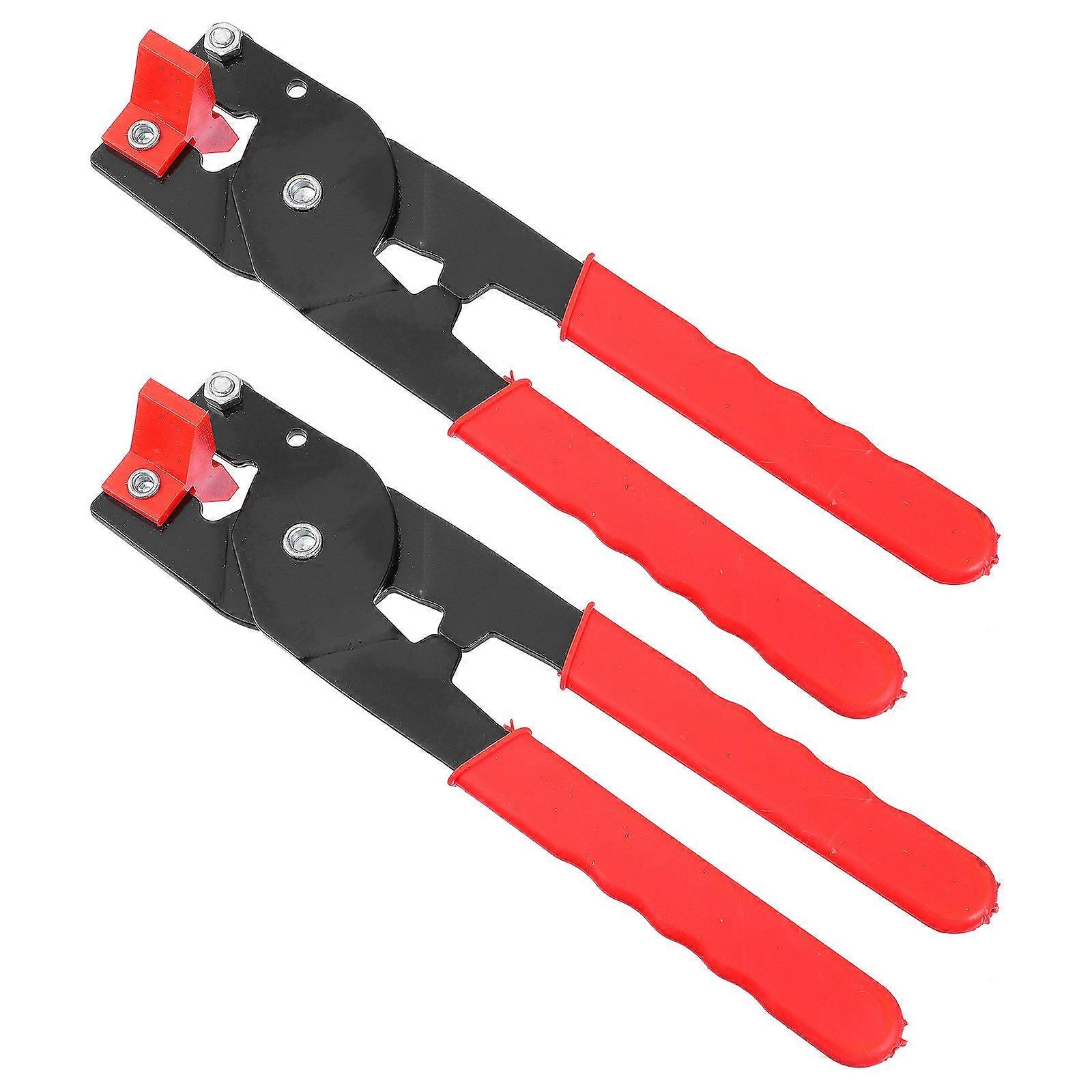 2pcs Glass Cutting Pliers for Home Use Durable Steel and Plastic Red Color Multi Function Tile