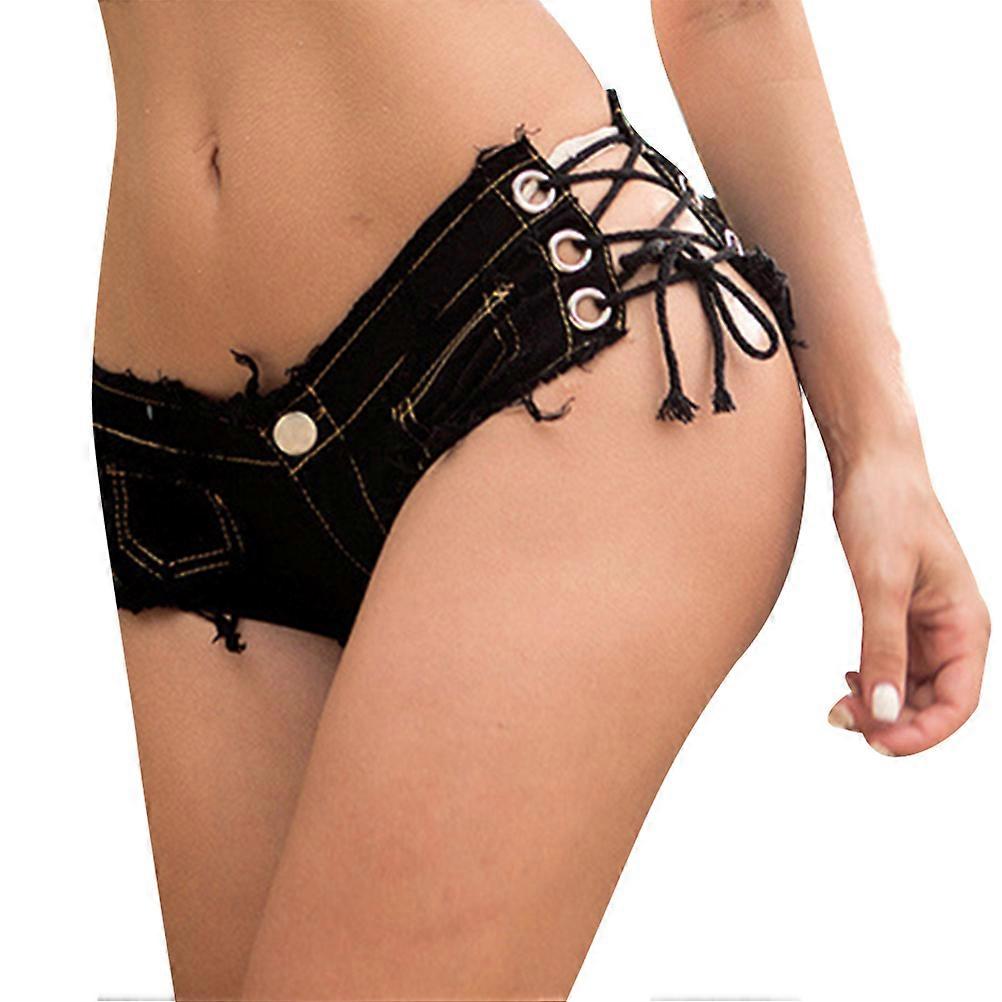 Mini Shorts For Women Fashion With Low Waist And Ripped Hem Perfect For Summer Style 1Pc