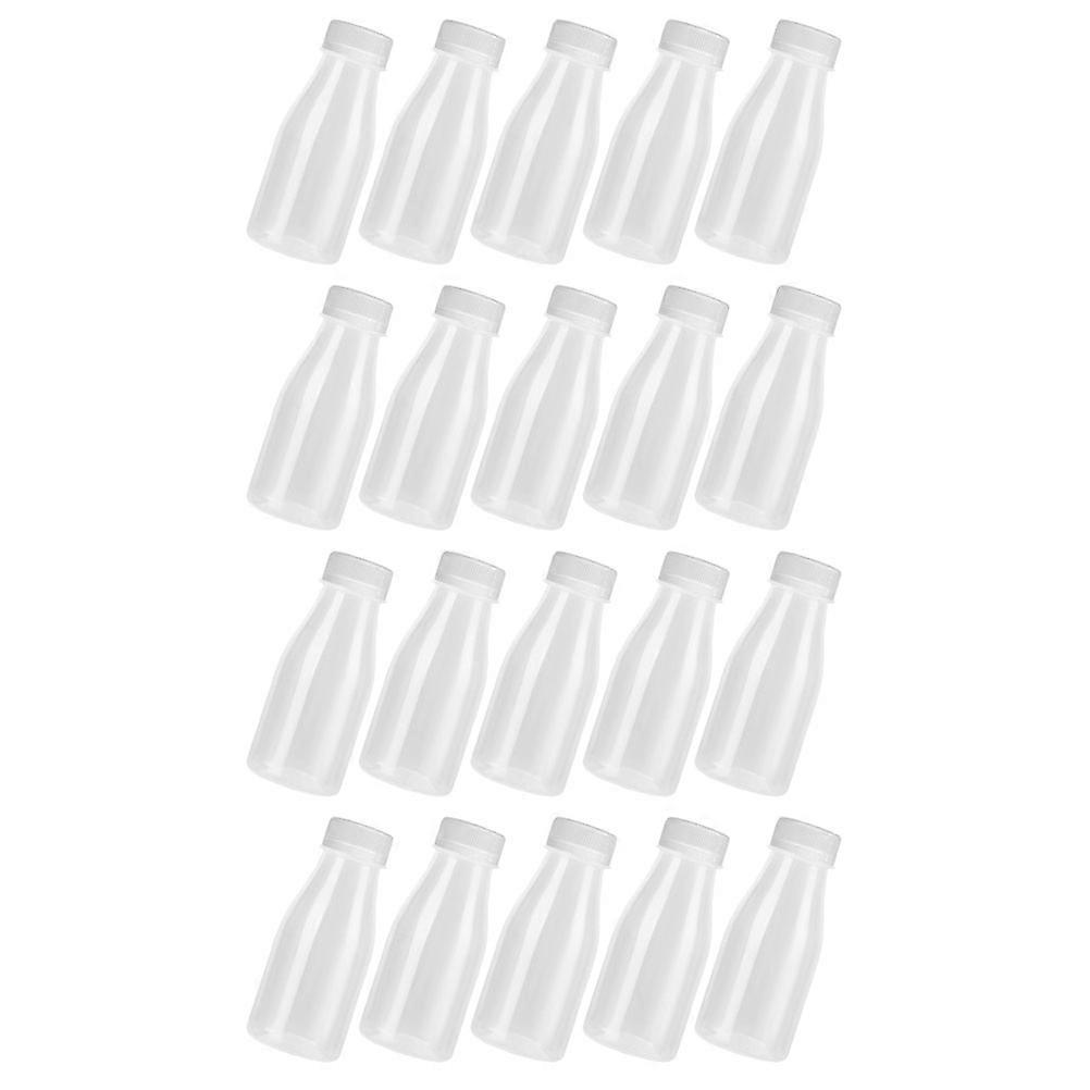 Portable Beverage Packing Bottles with Sturdy PP Material and Leak Proof Lids for Storage Use White 20pcs