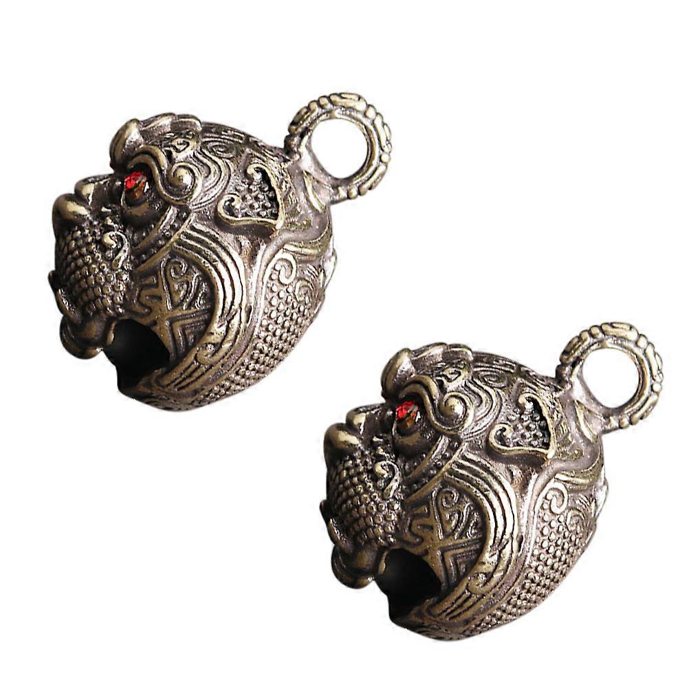 Key Versatile Pendant Key Chain Accessory In Golden Color For Key Buckle Daily Use 2Pcs