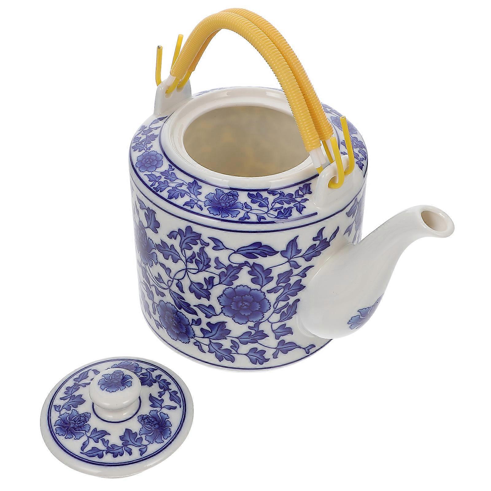 Traditional Chinese Style 1 Pc Ceramics Teapot Water Kettle For Office Use 2L Filter Tea