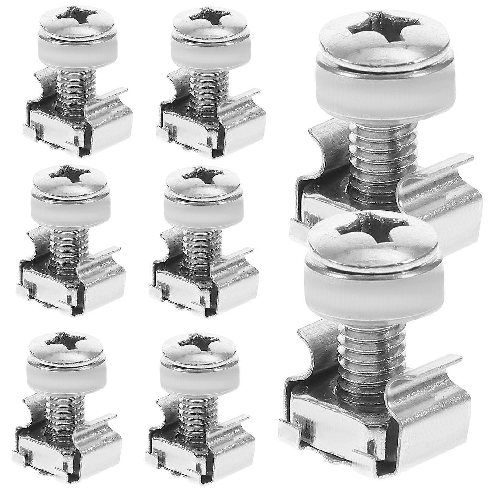 Rust Prevention Server Rack Mounting Equipment 16 Sets Cage Nuts And Screws For Use On Square Hole Racks During Data Center Setup