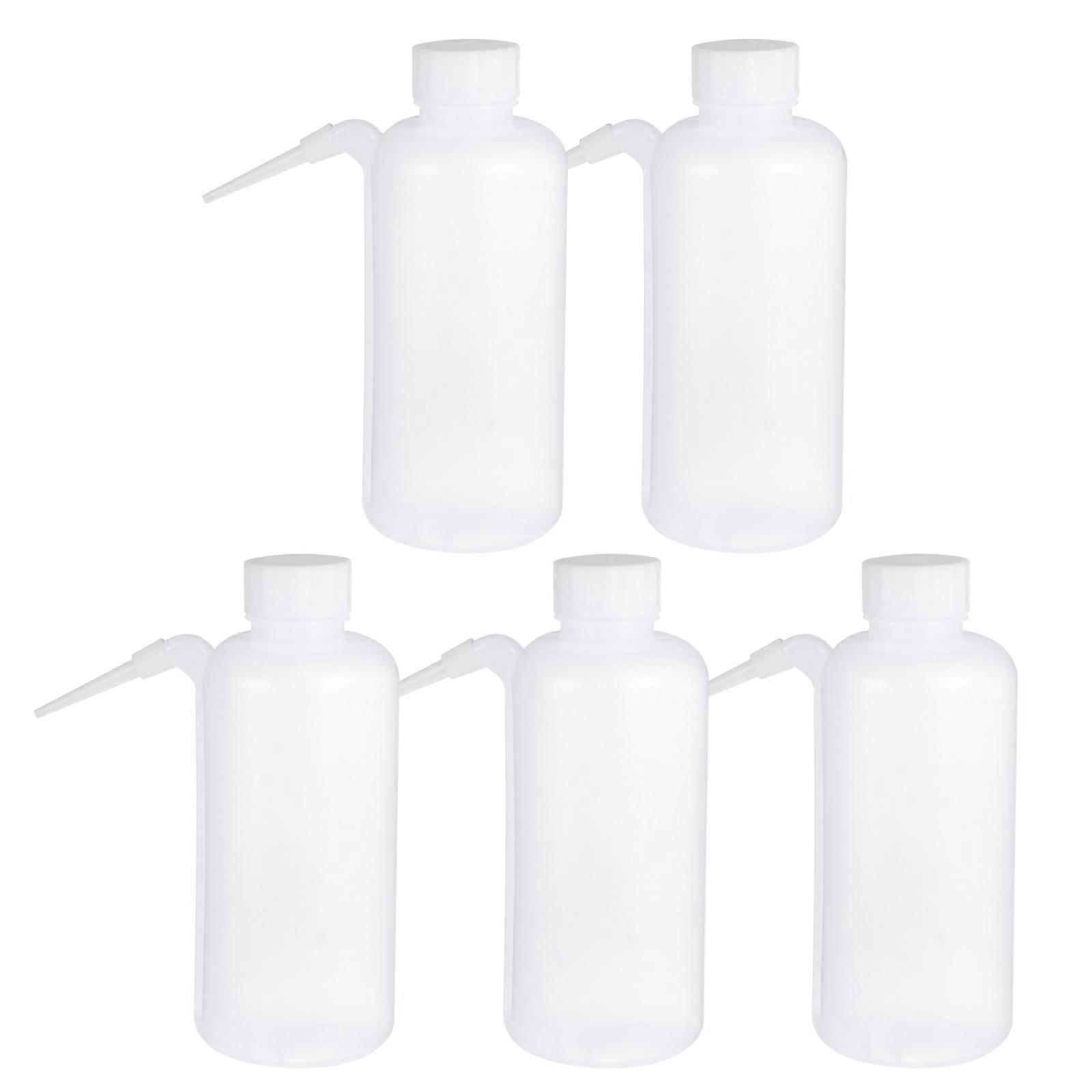 5pcs Plastic Spray Bottles Set for Liquid Storage – Leak Proof PE Design for DIY, Labeling & Chemical Use