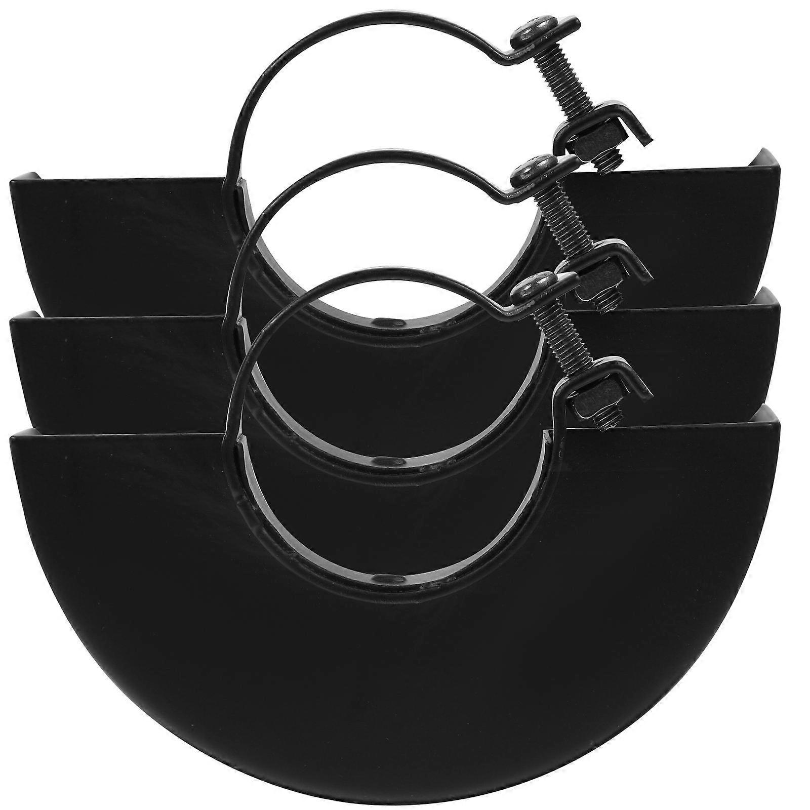 Angle Grinder Protective Cover 3Pcs For DIY Enthusiasts Black 4.3X3.1X1.6In Prolong Tool Life Functionality