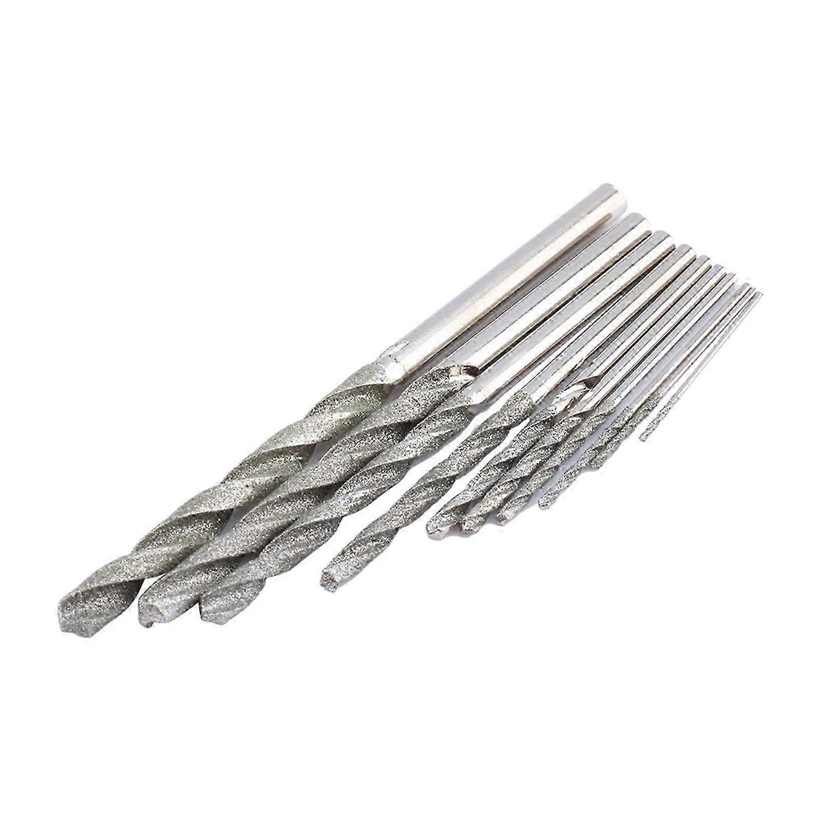 10x Diamond Tipped Drill Bits for Glass, Tile & Stone - Precision Cutting Set 0.8-4.0mm for DIY Projects & Home Improvement