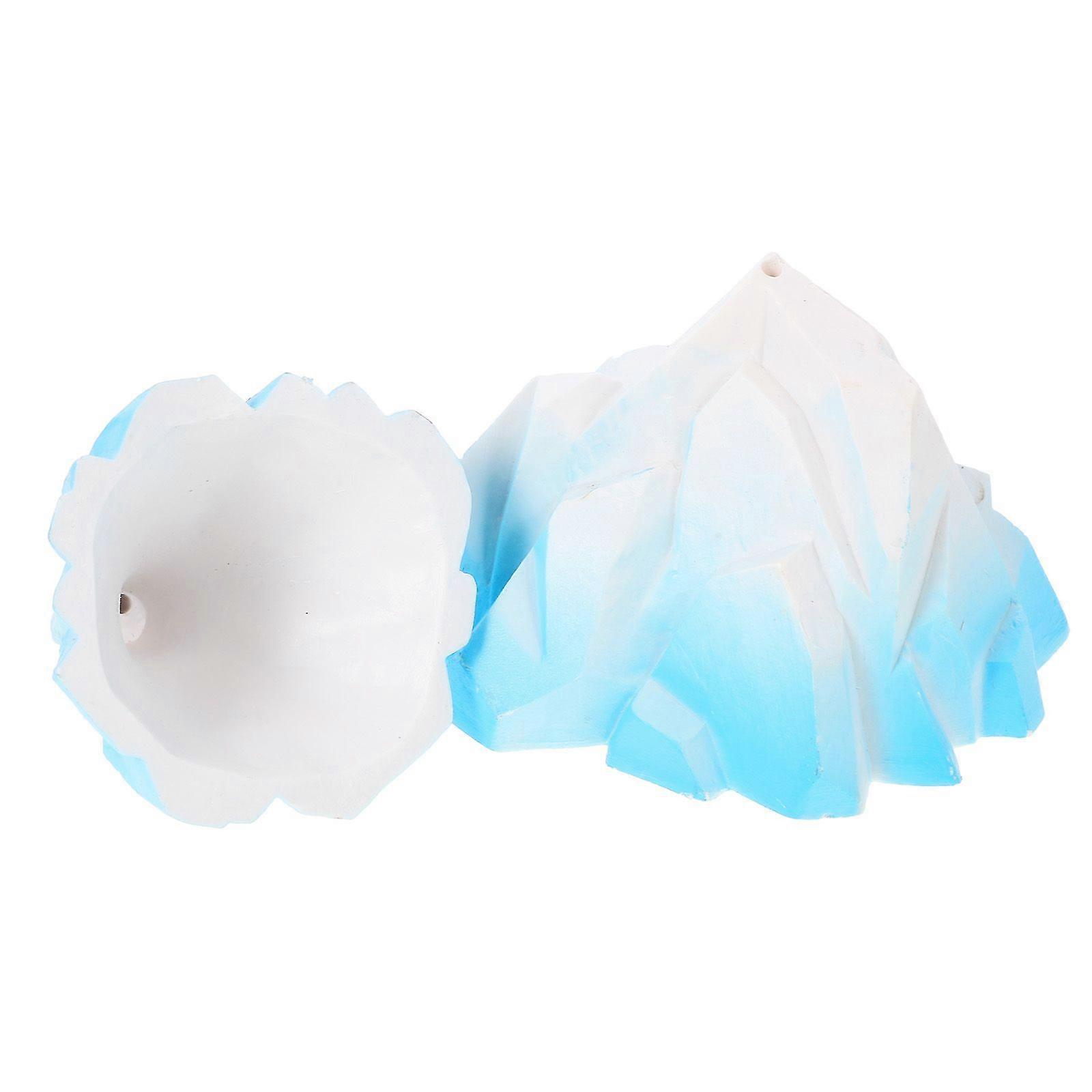 2Pcs Aquarium Ice Mountains Fish Tank Simulation Floeberg Model for Turtle Fish Tank