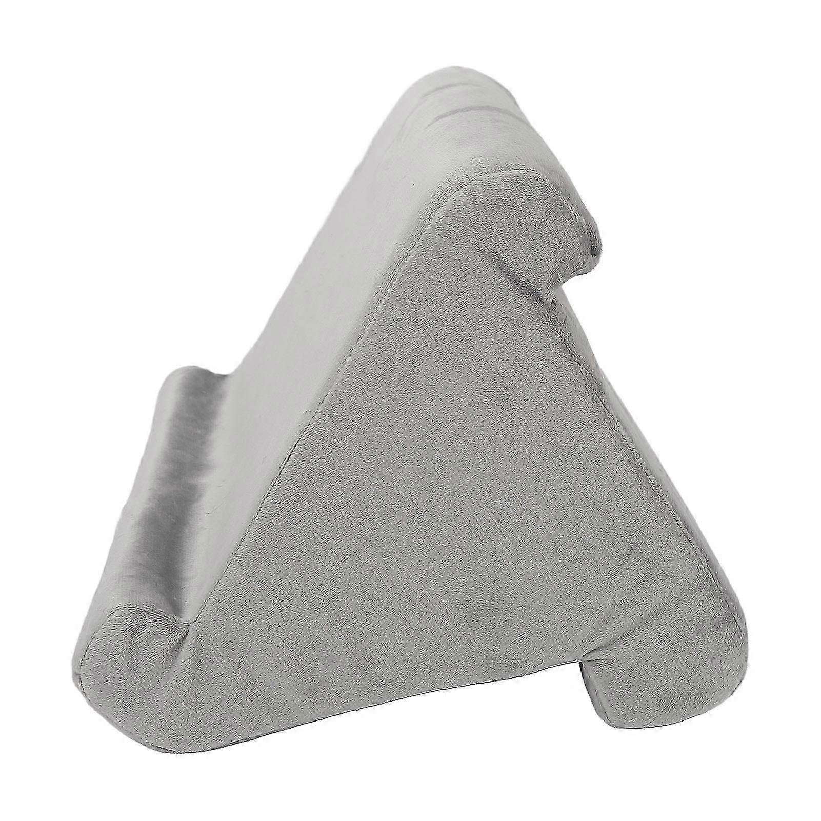 Tablet Pillow Stand Triangular Soft Comfortable Angled Viewing Tablet Reading Pillow Gray