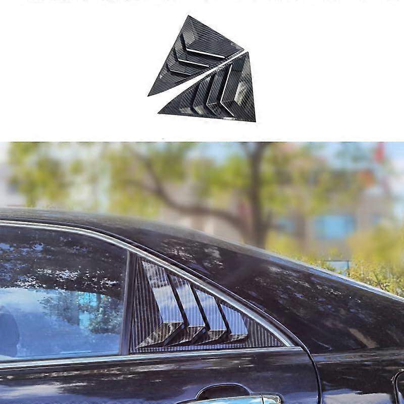 ABS Louver Scoop Cover 2PCS Auto Rear Side Window Louvers Triangular Decoration for Toyota Camry 6th 2006-2011