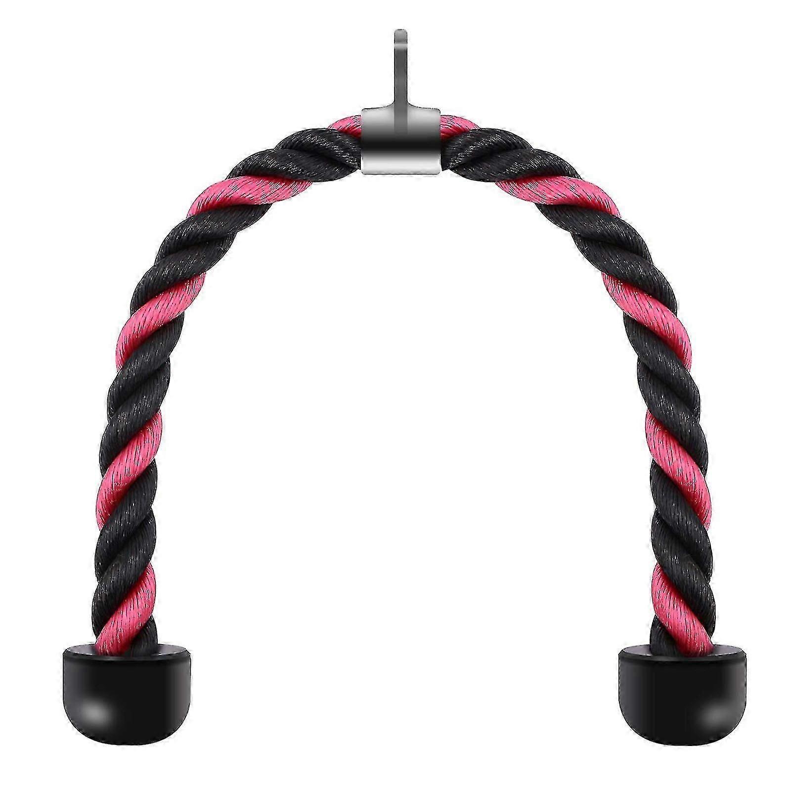 Heavy Duty Biceps Triceps Training Nylon Pull Rope with Stainless Steel Snap Hook Two-Color Pull Down Fitness Cable